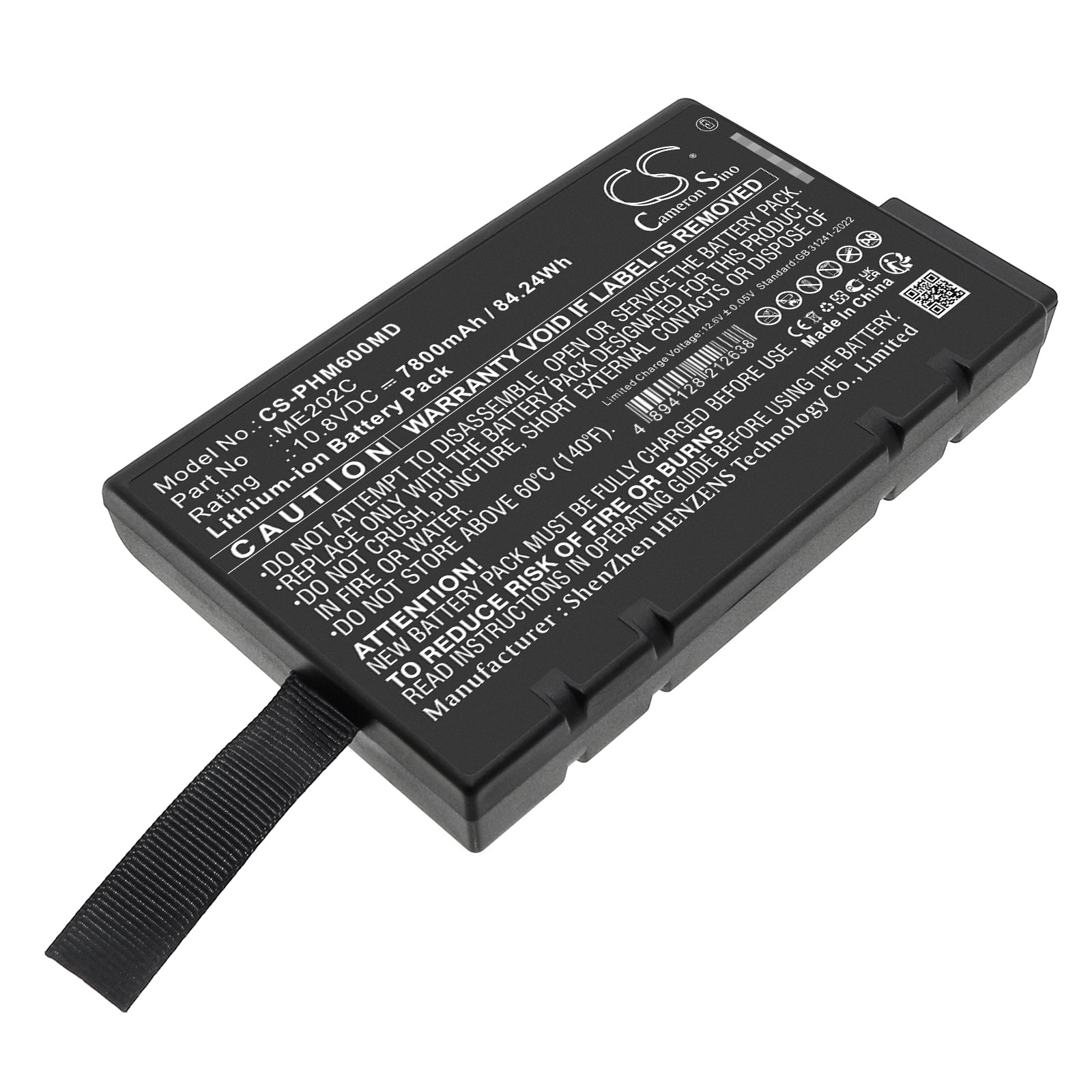 10.8V, Li-ion, 7800mAh, Battery fits Philips Suresign ( 863283), Suresigns VM4, 84.24Wh Medical Cameron Sino Technology Limited