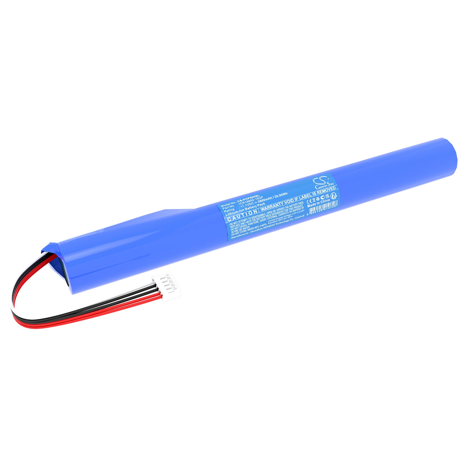 11.1V, Li-ion, 2600mAh, Battery fits Philips Fidelio P9, P9BLK/98, 28.86Wh Speaker Cameron Sino Technology Limited
