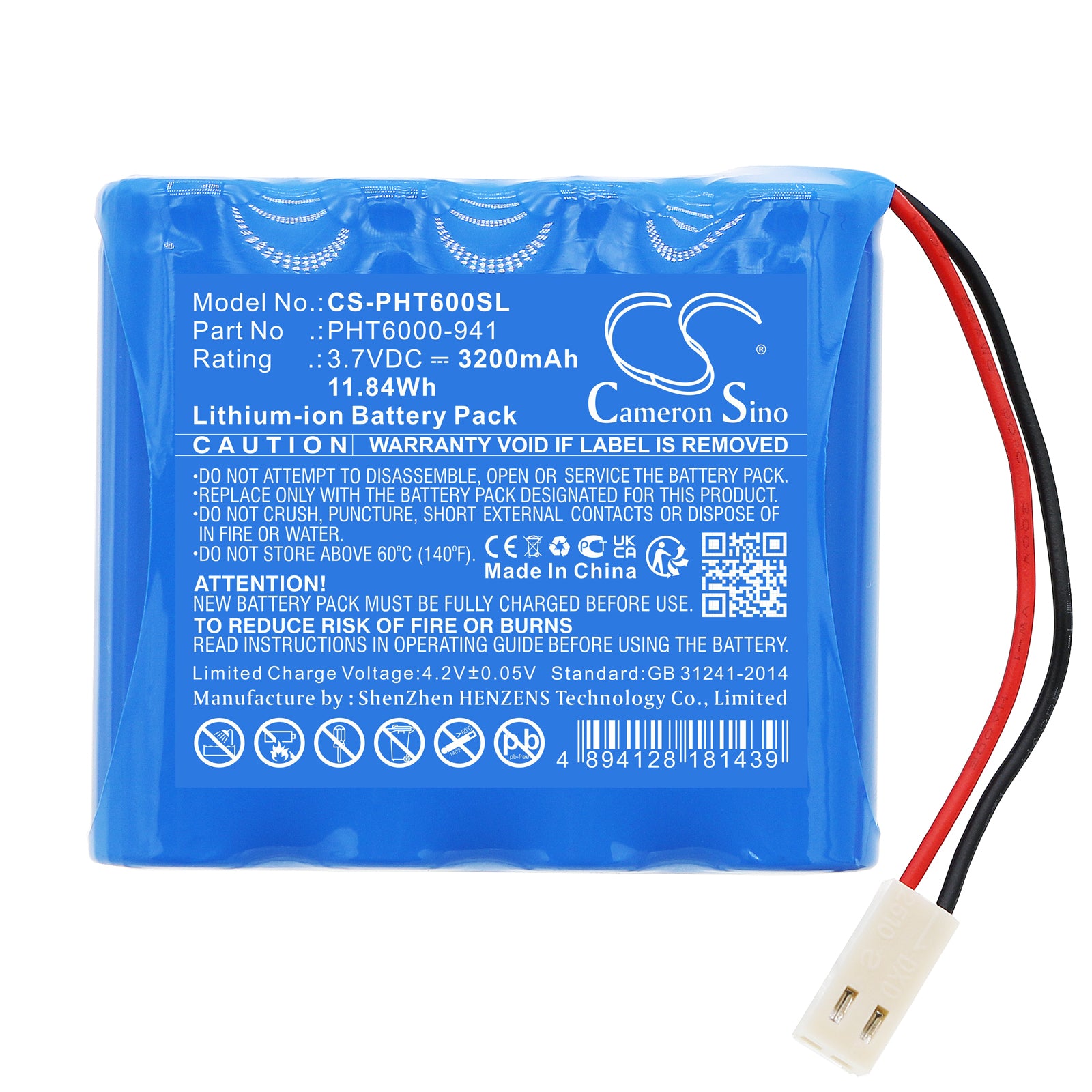 Li-ion, Equipment, Survey, Test Battery fits Phase Phase Ii, Pht6000, 3.7V, 3200mAh Equipment, Survey, Test Cameron Sino Technology Limited