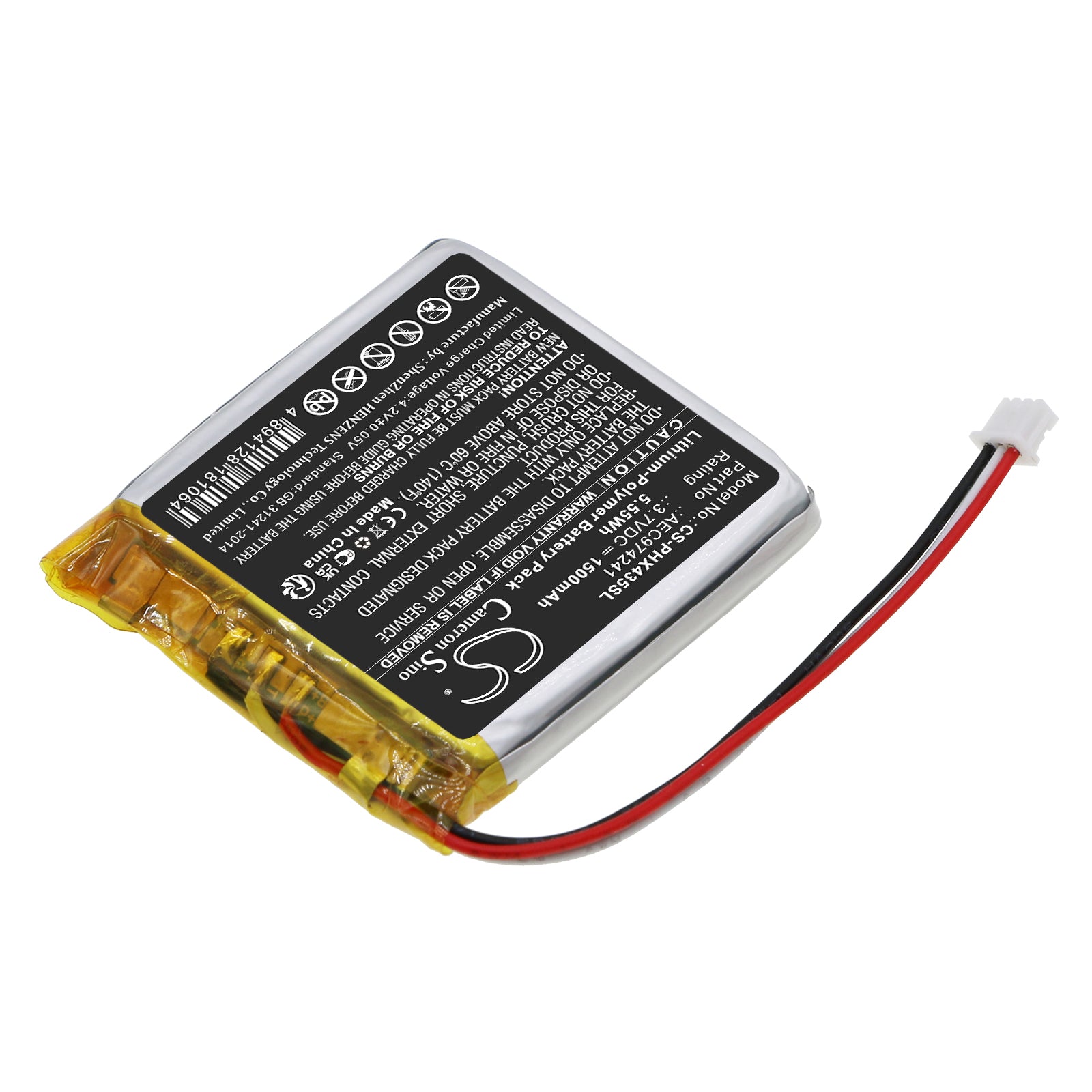 Li-Polymer, Projector Battery fits Philips Ppx4350, 3.7V, 1500mAh Projector Cameron Sino Technology Limited
