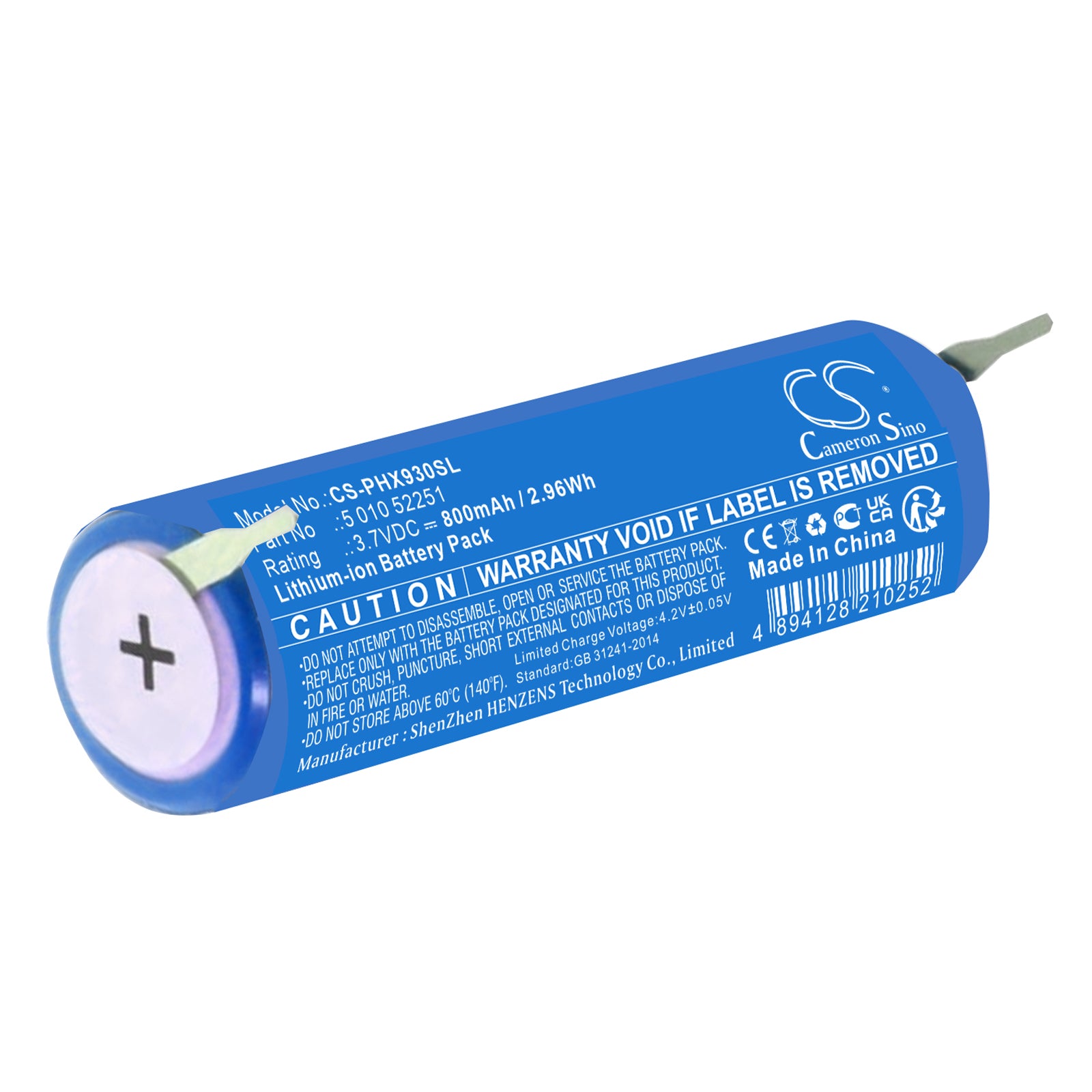 Li-ion, Toothbrush Battery fits Oral-b 10000, 3765, 3.7V, 800mAh Toothbrush Cameron Sino Technology Limited