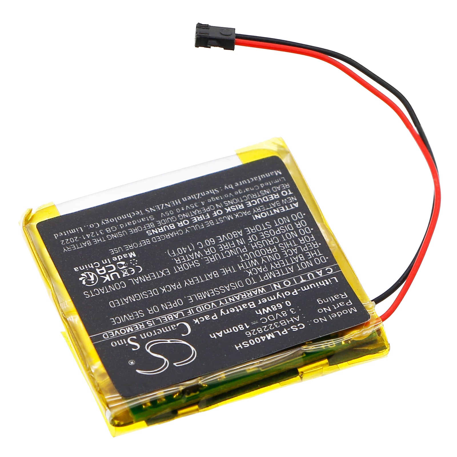 3.8V, Li-Polymer, 180mAh, Battery fits Polar GPS Sport Watch M400, GPS Sport Watch M430, 0.68Wh Smartwatch Cameron Sino Technology Limited