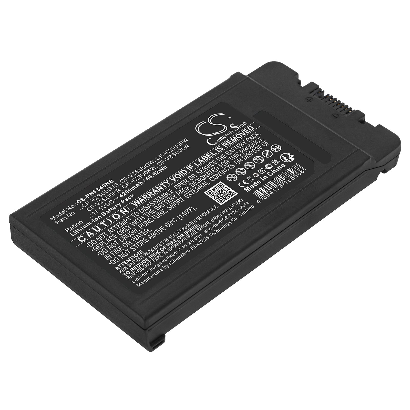 Li-ion, Notebook, Laptop Battery fits Panasonic Cf-54, 11.1V, 4200mAh Notebook, Laptop Cameron Sino Technology Limited