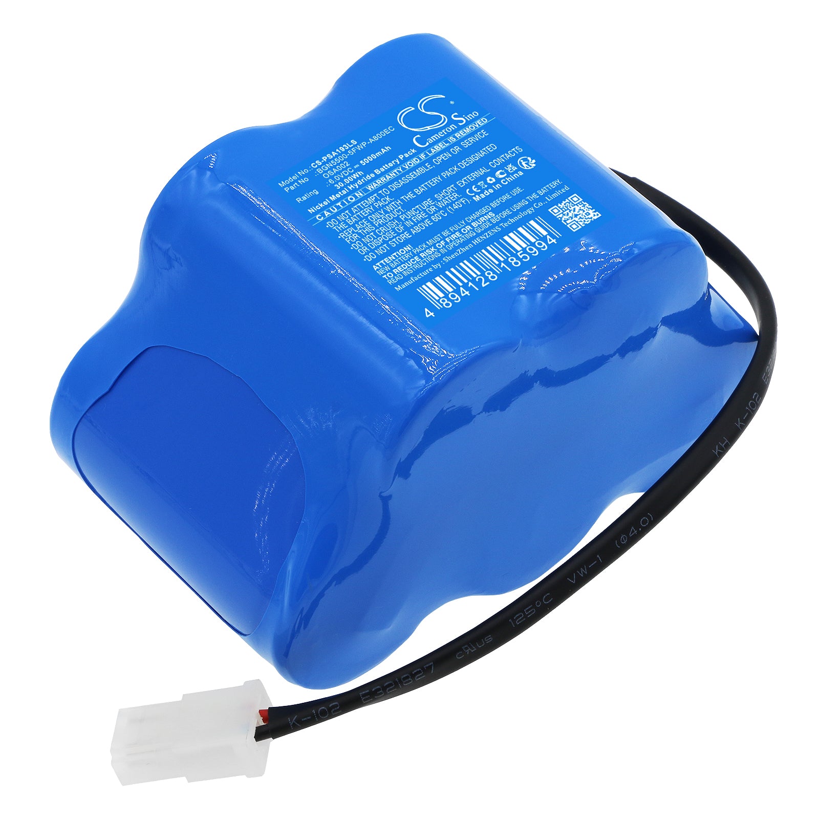 Ni-MH, Emergency Lighting Battery fits Panasonic Mrdf3.f2c, Powersonic A19390-2, 6.0V, 5000mAh Emergency Lighting Cameron Sino Technology Limited