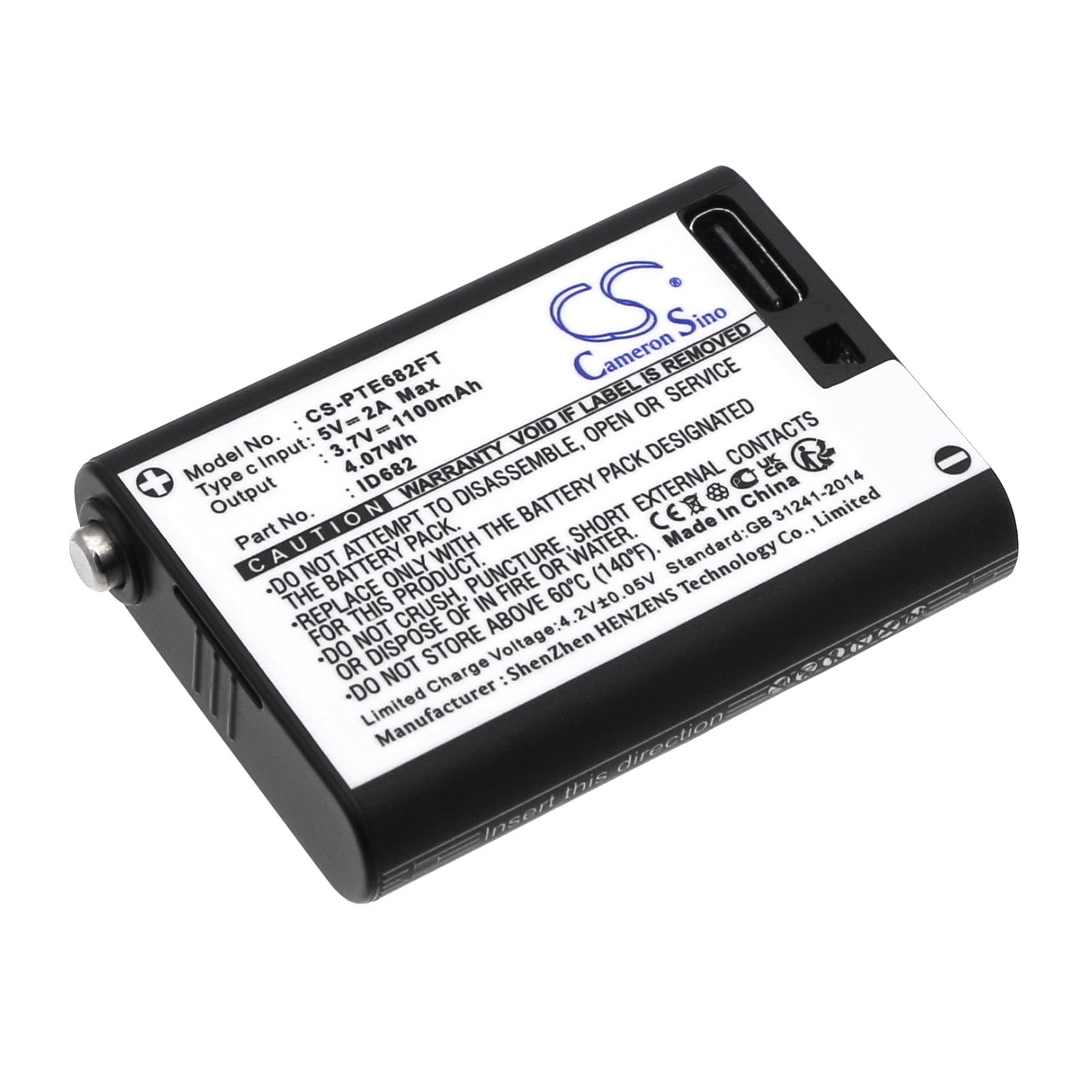 Li-ion, Flashlight Battery fits Coast Fl60r, Fl75r, 3.7V, 1100mAh Flashlight Cameron Sino Technology Limited