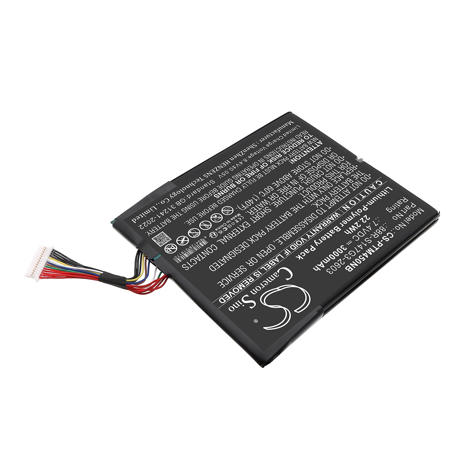 7.4V, Li-Polymer, 3000mAh, Battery fits Positivo Master N40i, Motion C432a, 22.2Wh Notebook, Laptop Cameron Sino Technology Limited