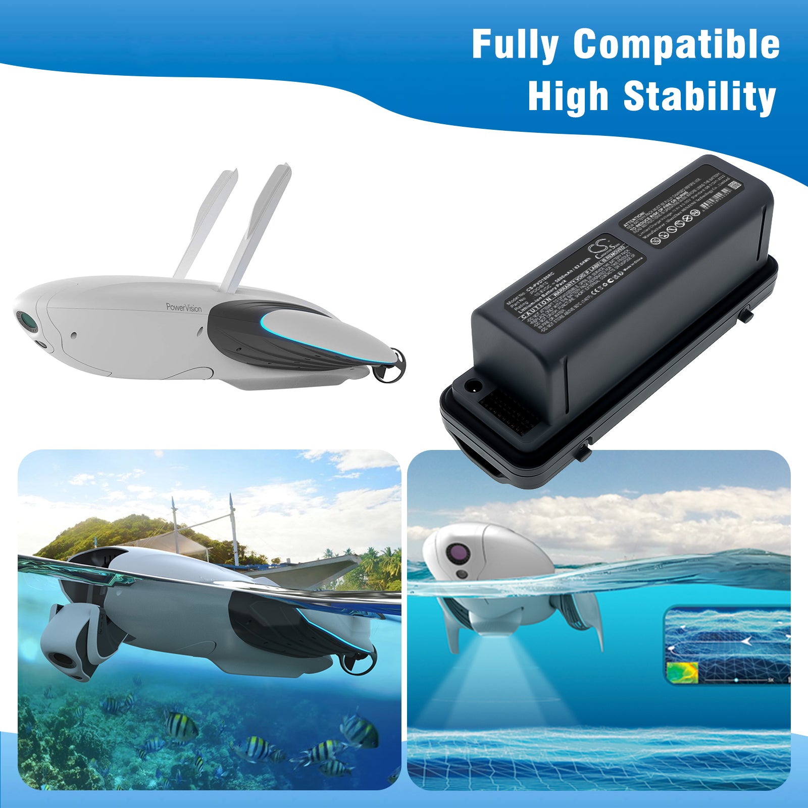 10.8V, 5800mAh Battery fits PowerVision PowerDolphin Intellijet Drones Cameron Sino Technology Limited