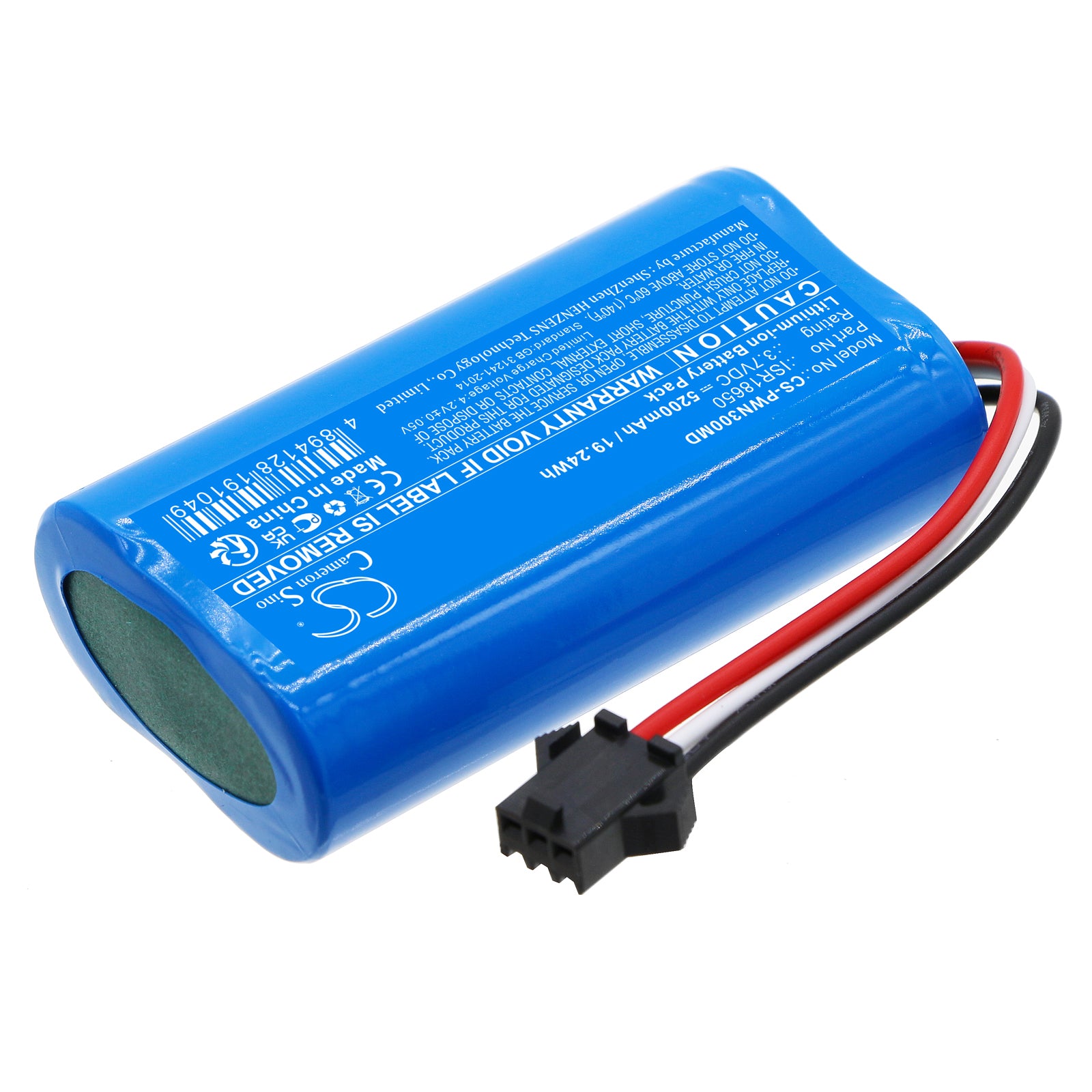 Li-ion, Medical Battery fits Ade Pwi30, 3.7V, 5200mAh Medical Cameron Sino Technology Limited