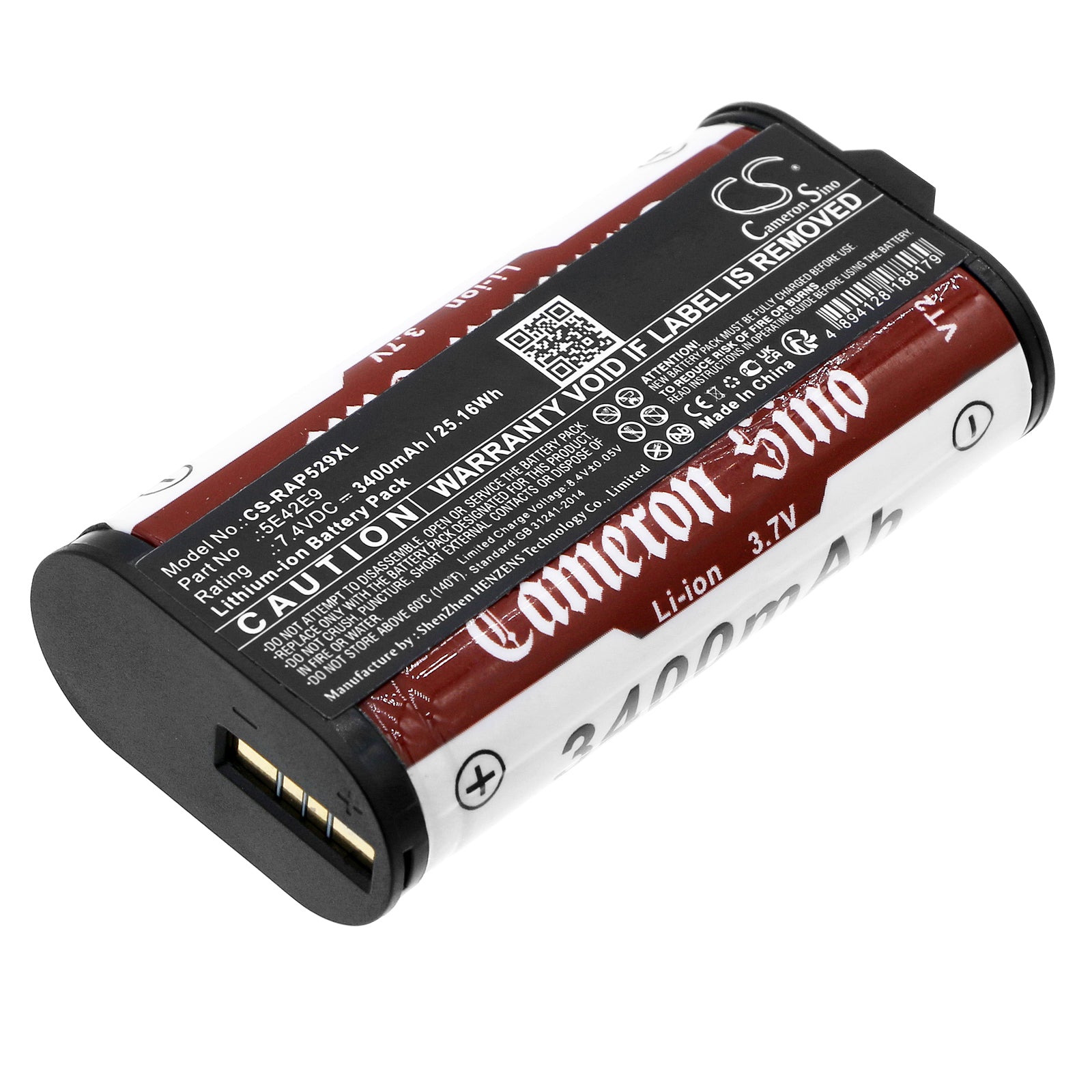 Li-ion, Alarm System Battery fits Ring Alarm Home Base Pro Station, 7.4V, 3400mAh Alarm System Cameron Sino Technology Limited