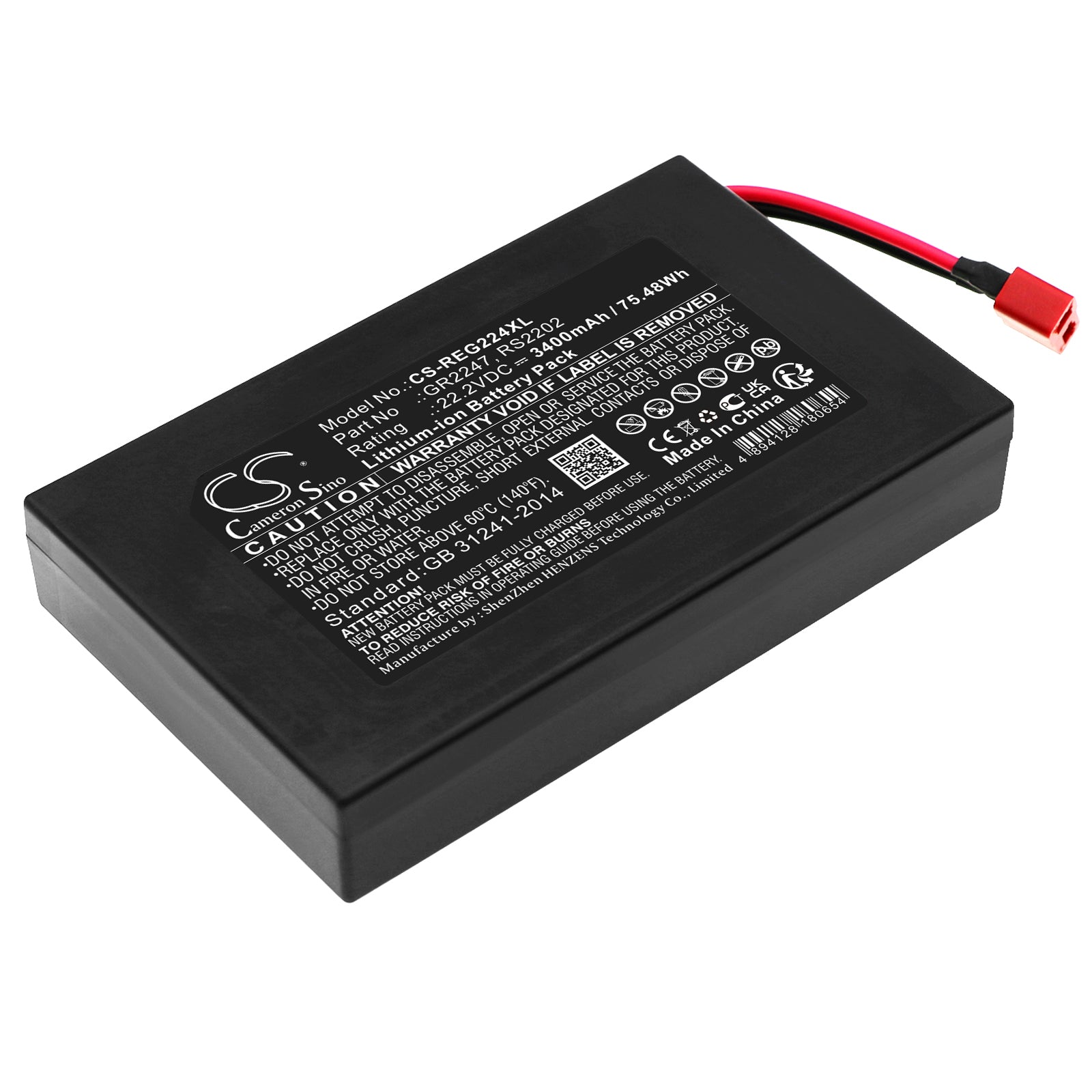 Li-ion, Electric Scooter Battery fits Razor Ripstik Electric Caster Board, 22.2V, 3400mAh Electric Scooter Cameron Sino Technology Limited