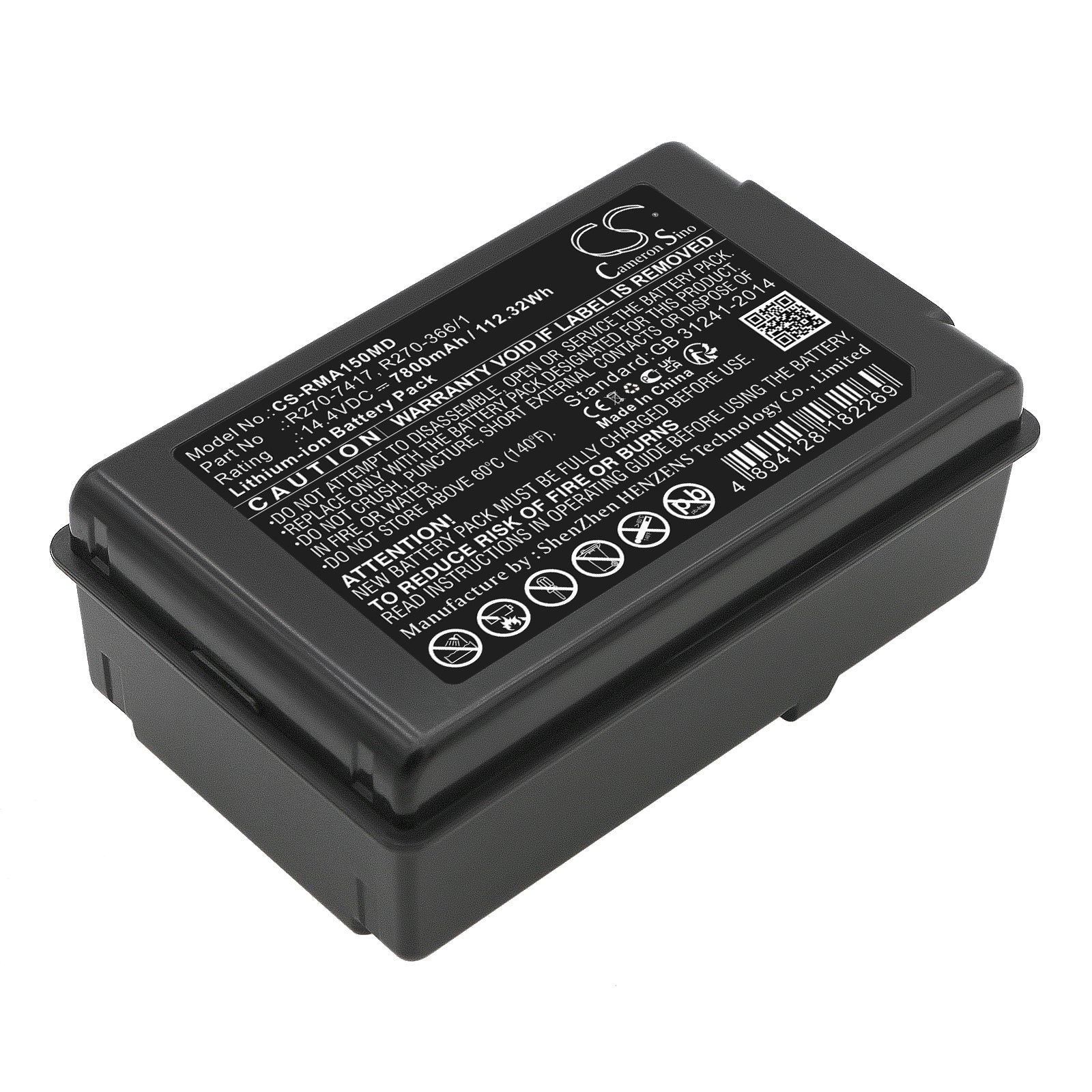 Li-ion, Medical Battery fits Resmed Astral 150 Ventilator Ultralif, 14.4V, 7800mAh Medical Cameron Sino Technology Limited