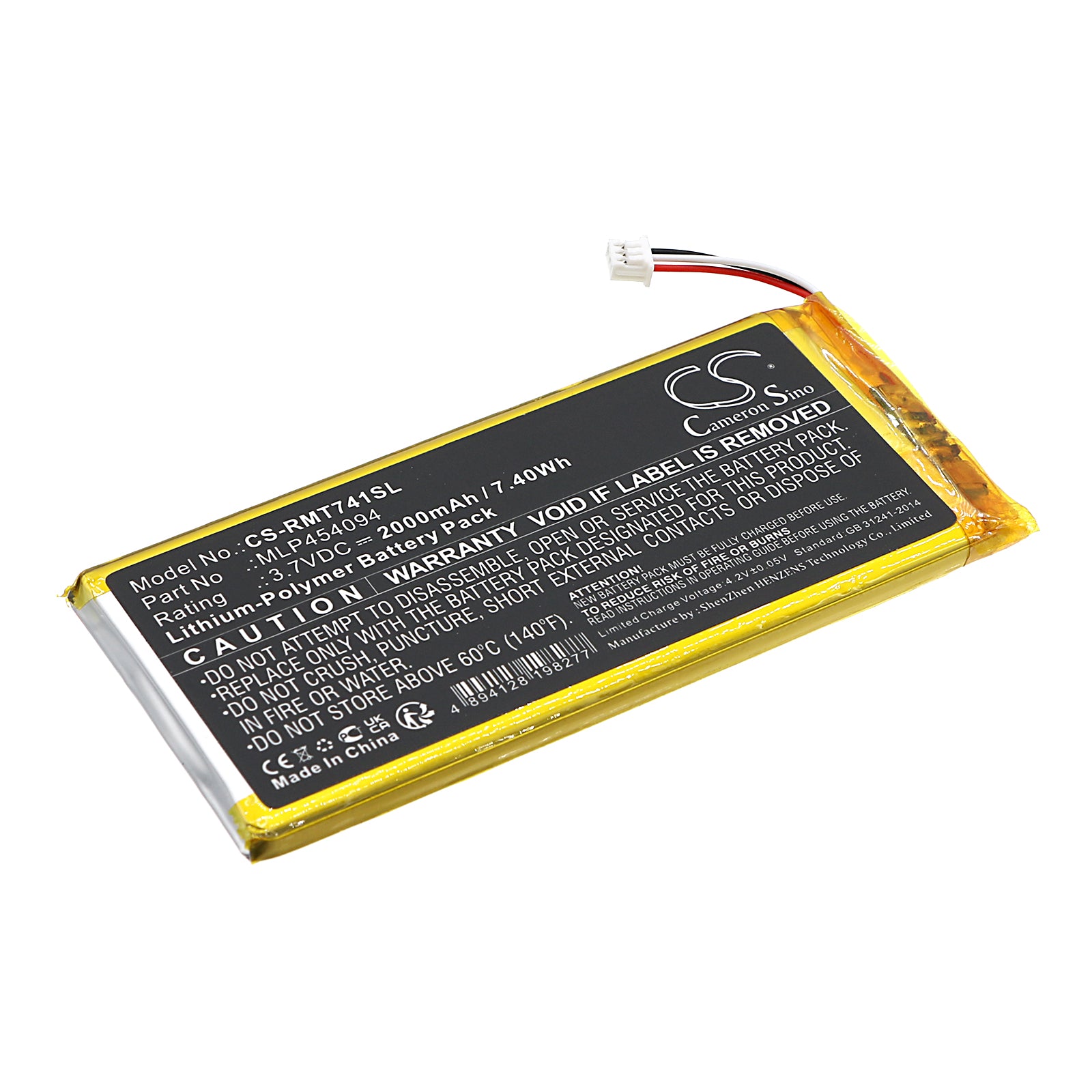 Li-Polymer, GPS, Navigator Battery fits Rand Mcnally Tnd-740c, 3.7V, 2000mAh GPS, Navigator Cameron Sino Technology Limited
