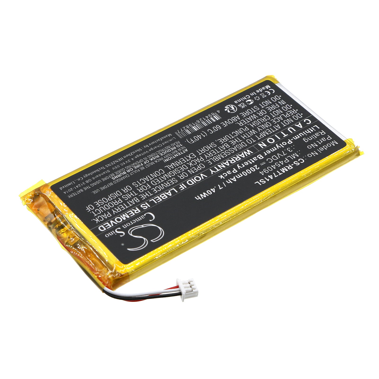Li-Polymer, GPS, Navigator Battery fits Rand Mcnally Tnd-740c, 3.7V, 2000mAh GPS, Navigator Cameron Sino Technology Limited