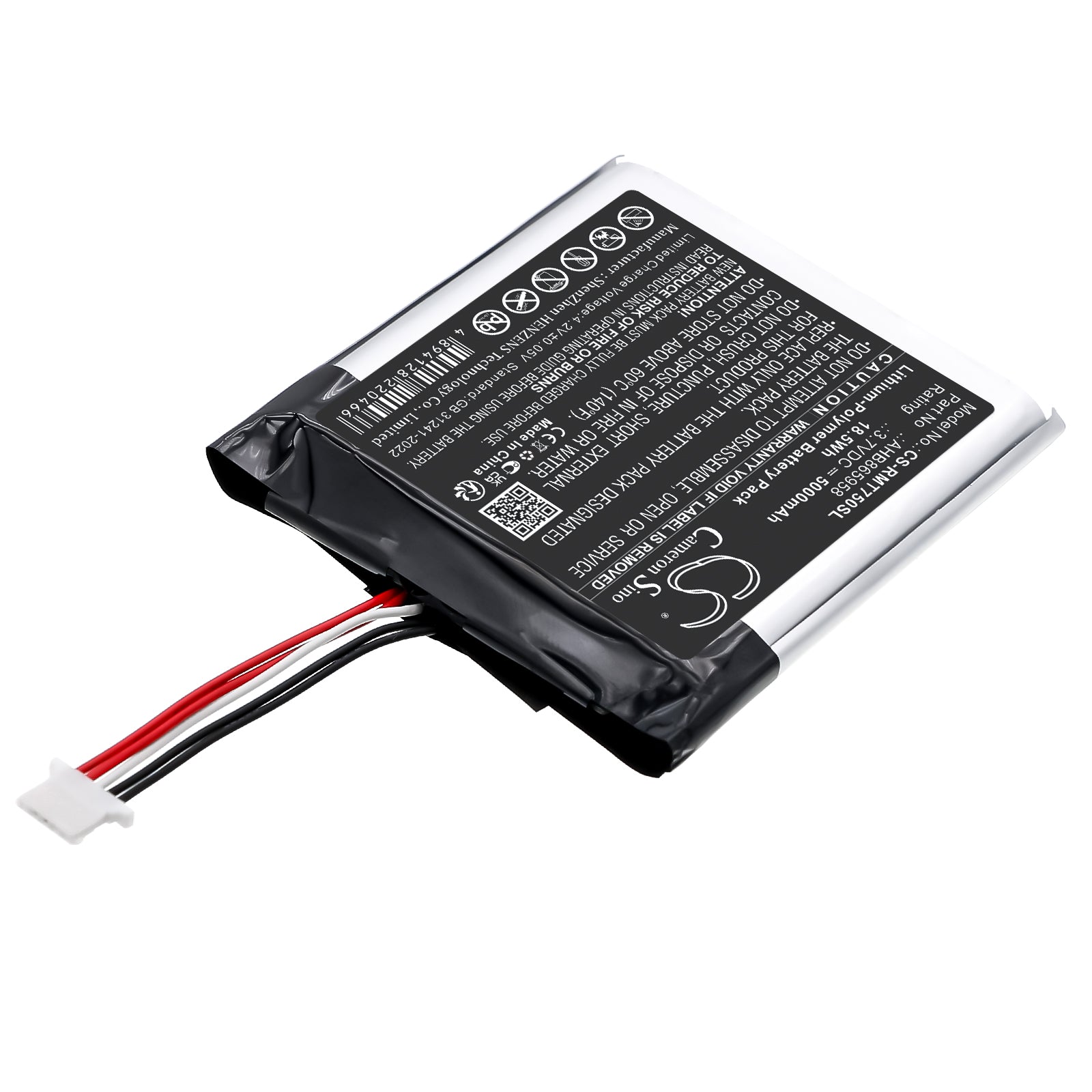 3.7V, Li-Polymer, 5000mAh, Battery fits Rand McNally TND-750, 18.5Wh GPS, Navigator Cameron Sino Technology Limited
