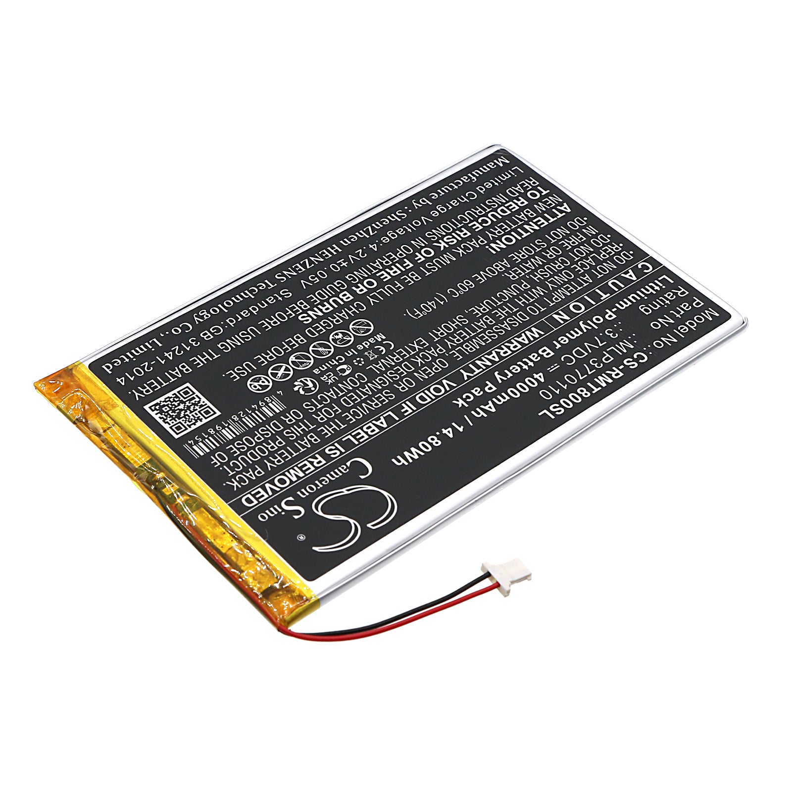 Li-Polymer, GPS, Navigator Battery fits Rand Mcnally Tnd-t80a, Tnd-t80b, 3.7V, 4000mAh GPS, Navigator Cameron Sino Technology Limited