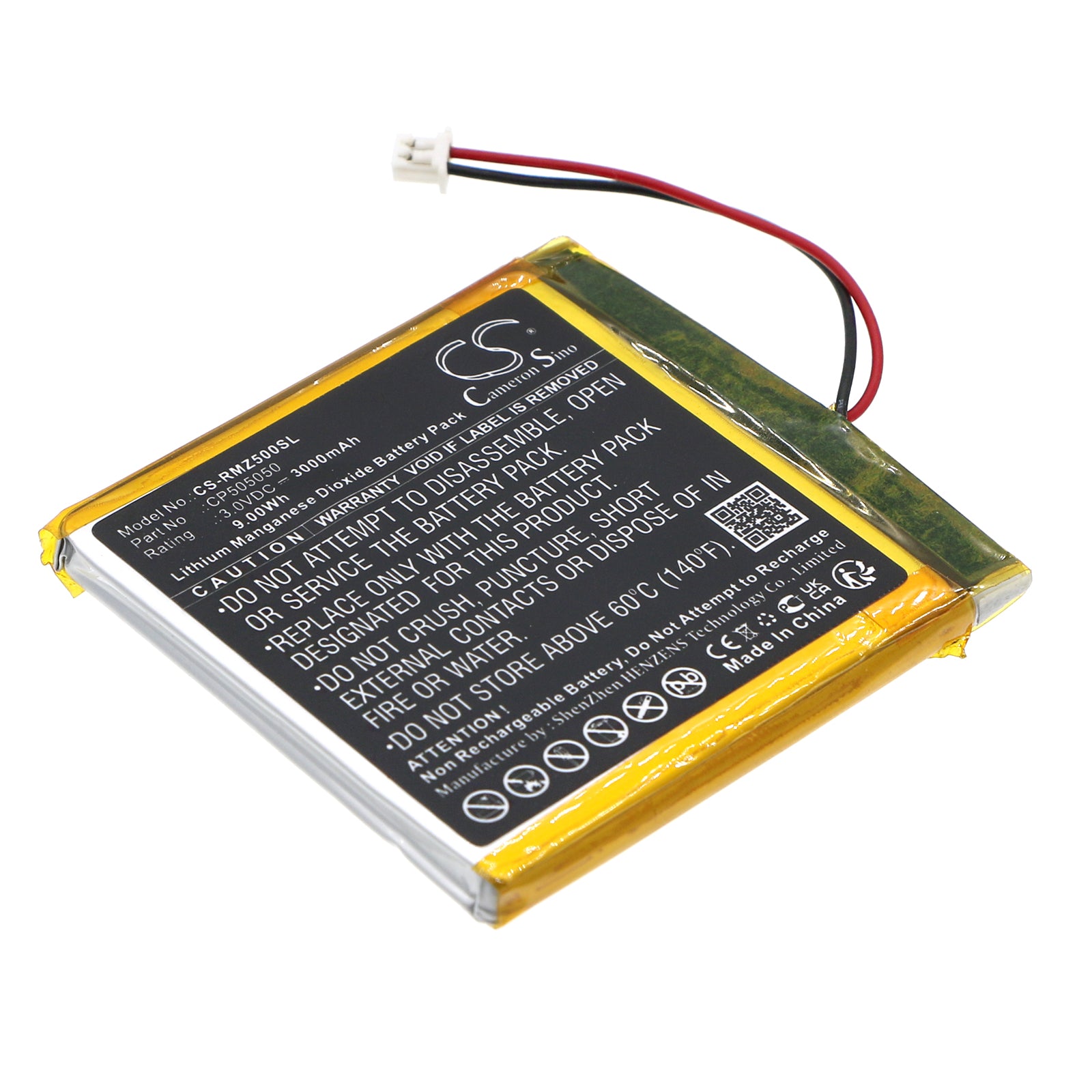 Li-MnO2, Communication & Conferencing Battery fits Roomz Room Sensor, 3.0V, 3000mAh Communication & Conferencing Cameron Sino Technology Limited