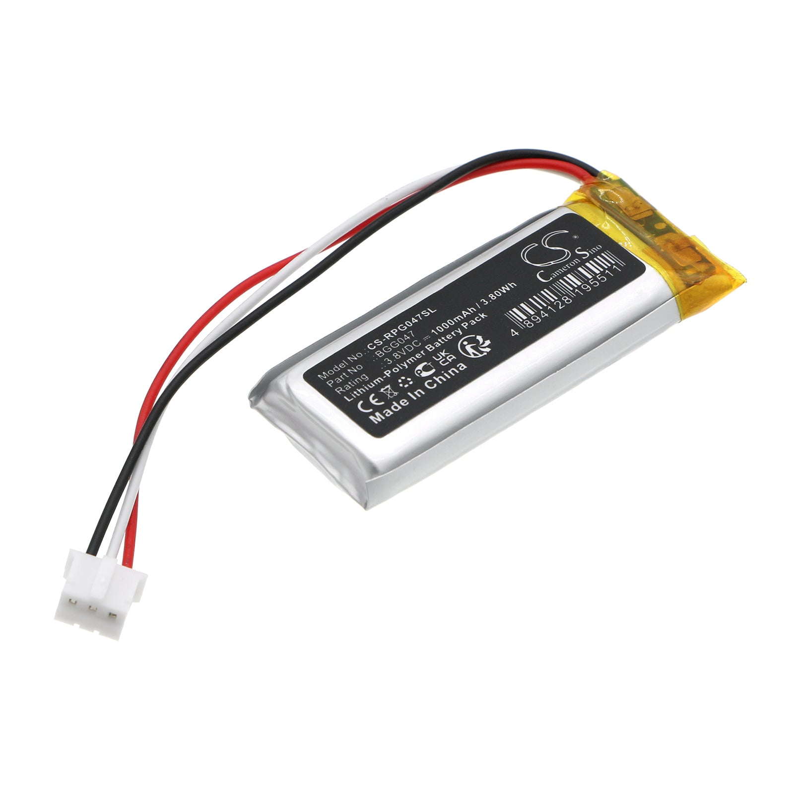 Li-Polymer, Remote Control Battery fits Roku Voice Remote Pro, 3.8V, 1000mAh Remote Control Cameron Sino Technology Limited