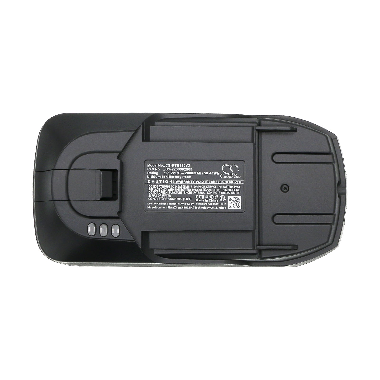 25.2V, Li-ion, 2000mAh, Battery fits OBH Nordica EO9871, EO9871NO / 4Q0, 50.4Wh Vacuum Cameron Sino Technology Limited