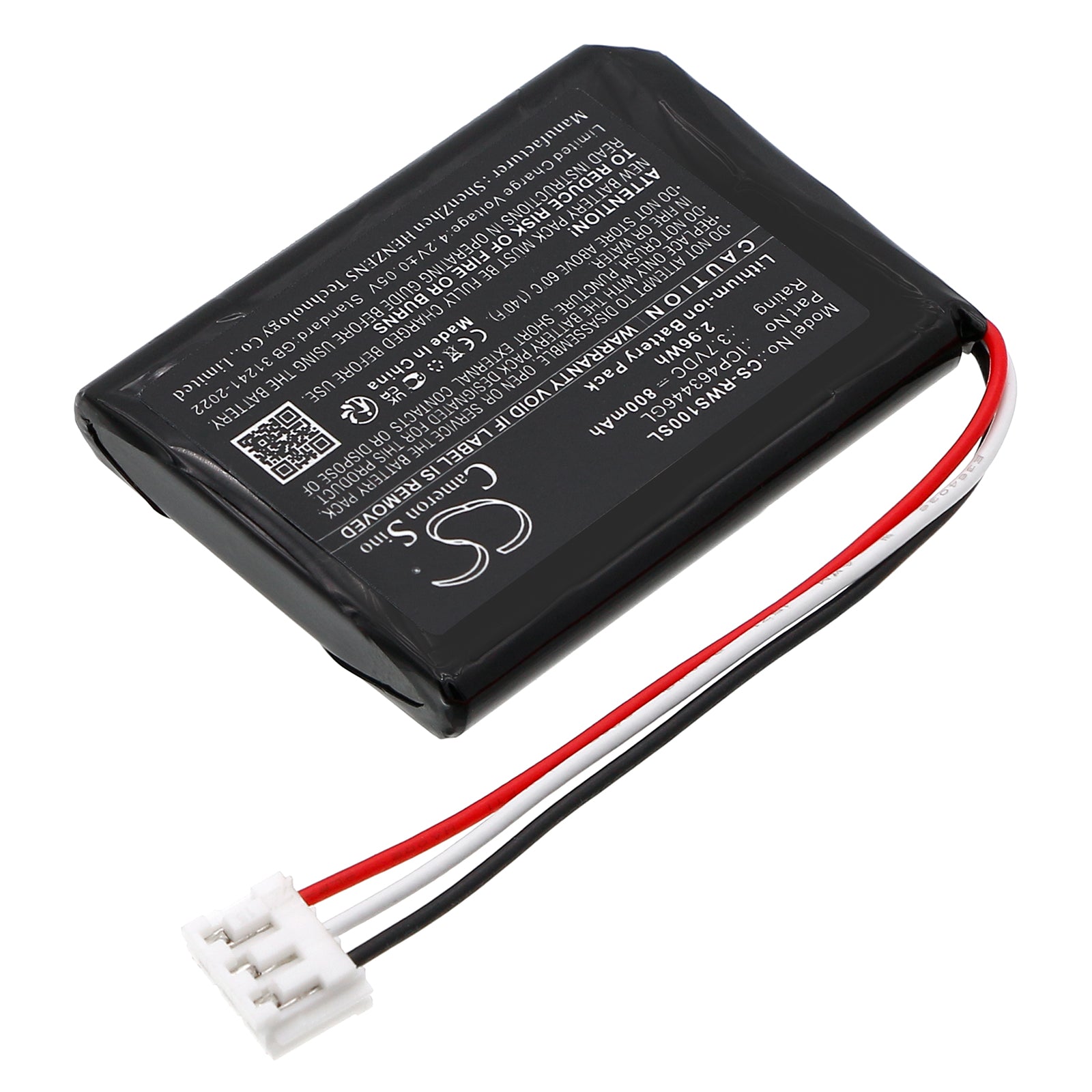 3.7V, Li-ion, 800mAh, Battery fits Red Witch Seven Sisters, Violetta Delay, 2.96Wh Amplifier Cameron Sino Technology Limited