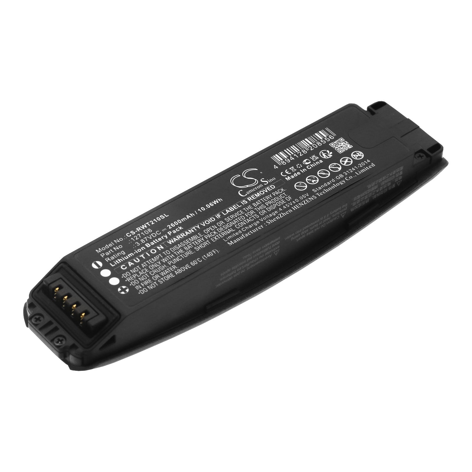 Li-ion, 3D Glasses Battery fits Realwear B21g, Navigator 500, 3.87V, 2600mAh 3D Glasses Cameron Sino Technology Limited