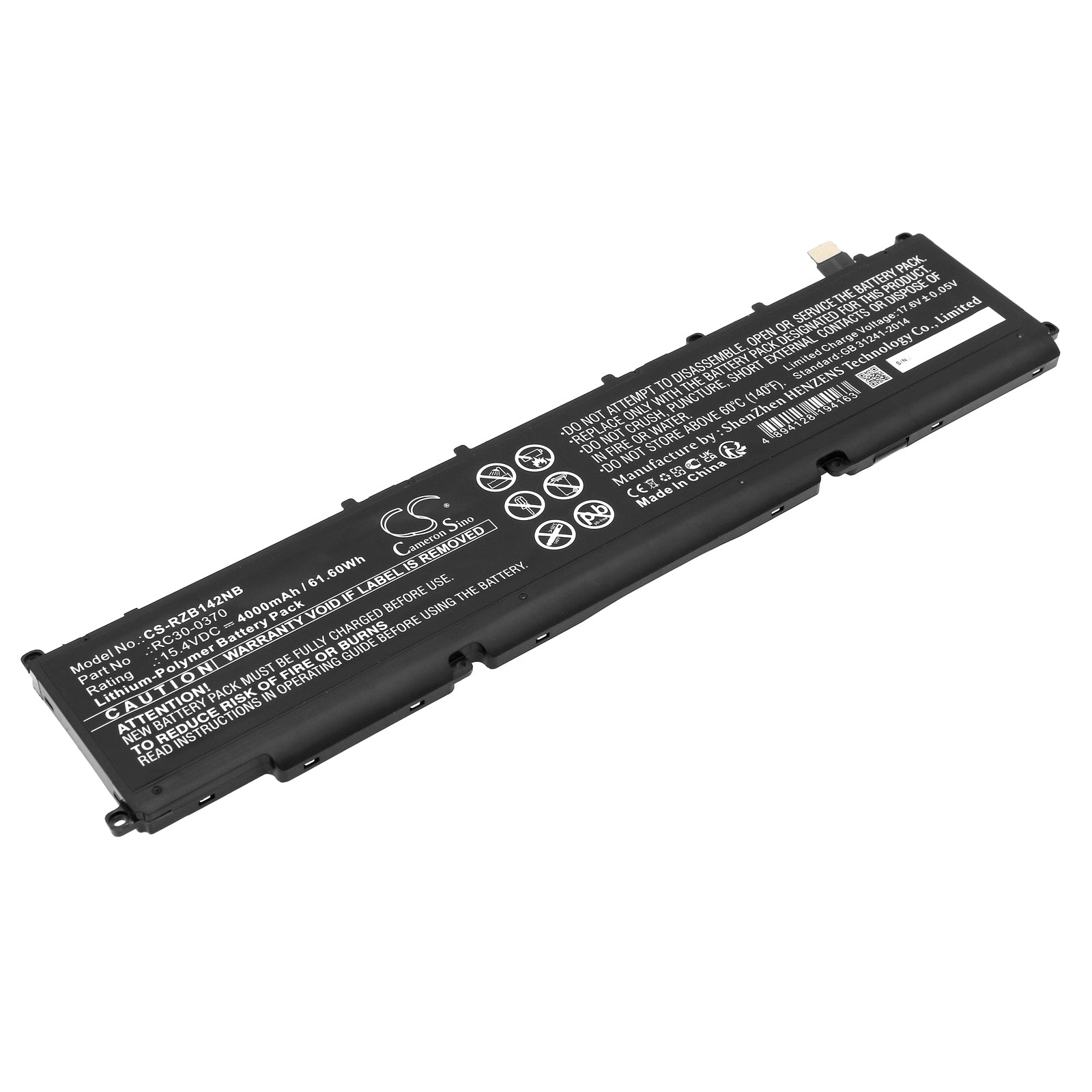 Li-Polymer, Notebook, Laptop Battery fits Razer Blade 14 2021, Blade 14 2022, 15.4V, 4000mAh Notebook, Laptop Cameron Sino Technology Limited