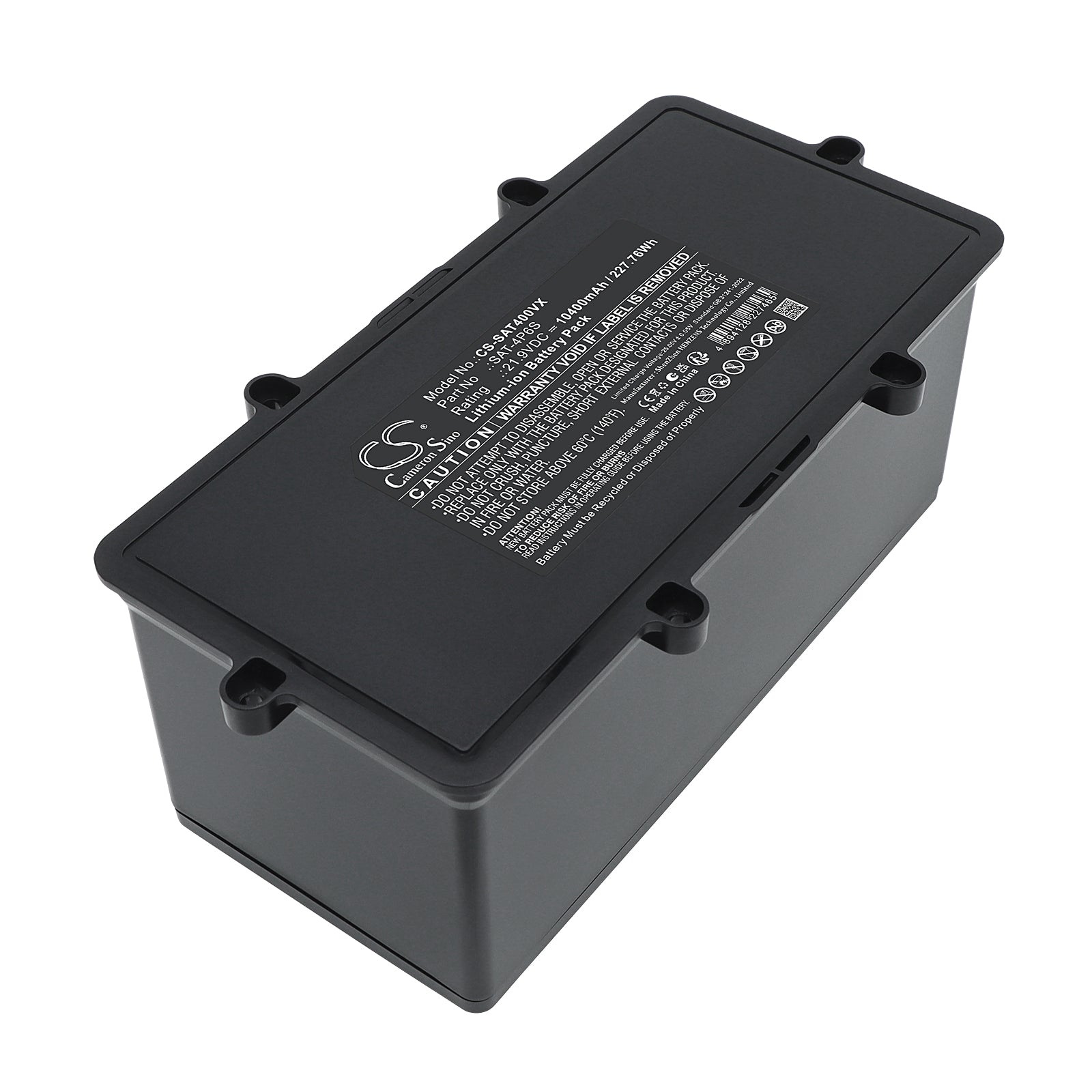 21.9V, Li-ion, 10400mAh, Battery fits Seauto Shark, Shark Cordless Robotic Pool Vacuum Cleaner, 227.76Wh Robotic Pool Cleaner Cameron Sino Technology Limited