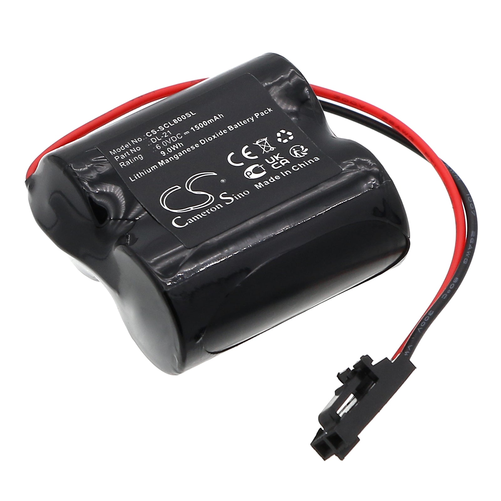 6V, Li-MnO2, 1500mAh, Battery fits Saflok CL-08, 9Wh Door Lock Cameron Sino Technology Limited