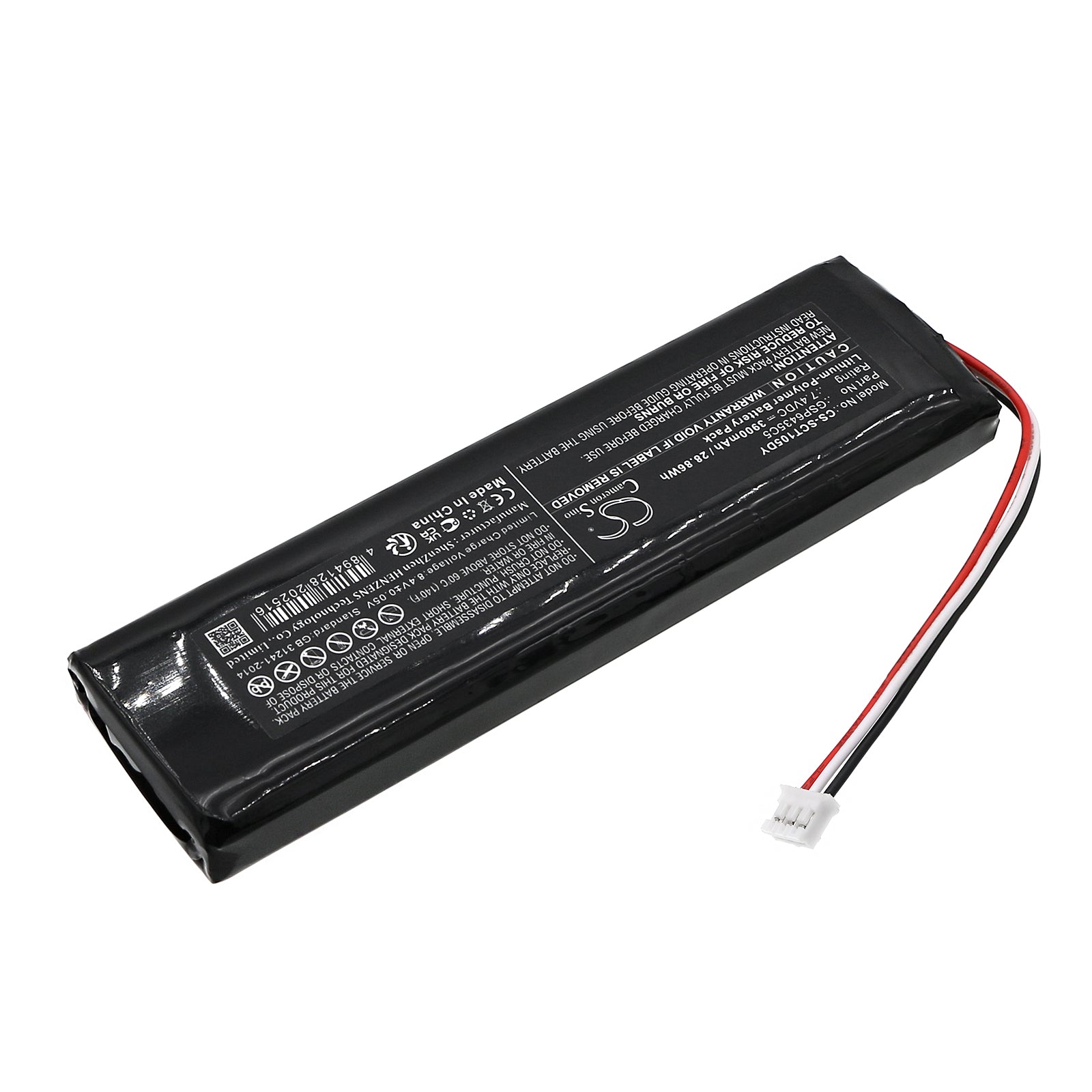 Li-Polymer, DVD Player Battery fits Sencor Slt1055, 7.4V, 3900mAh DVD Player Cameron Sino Technology Limited