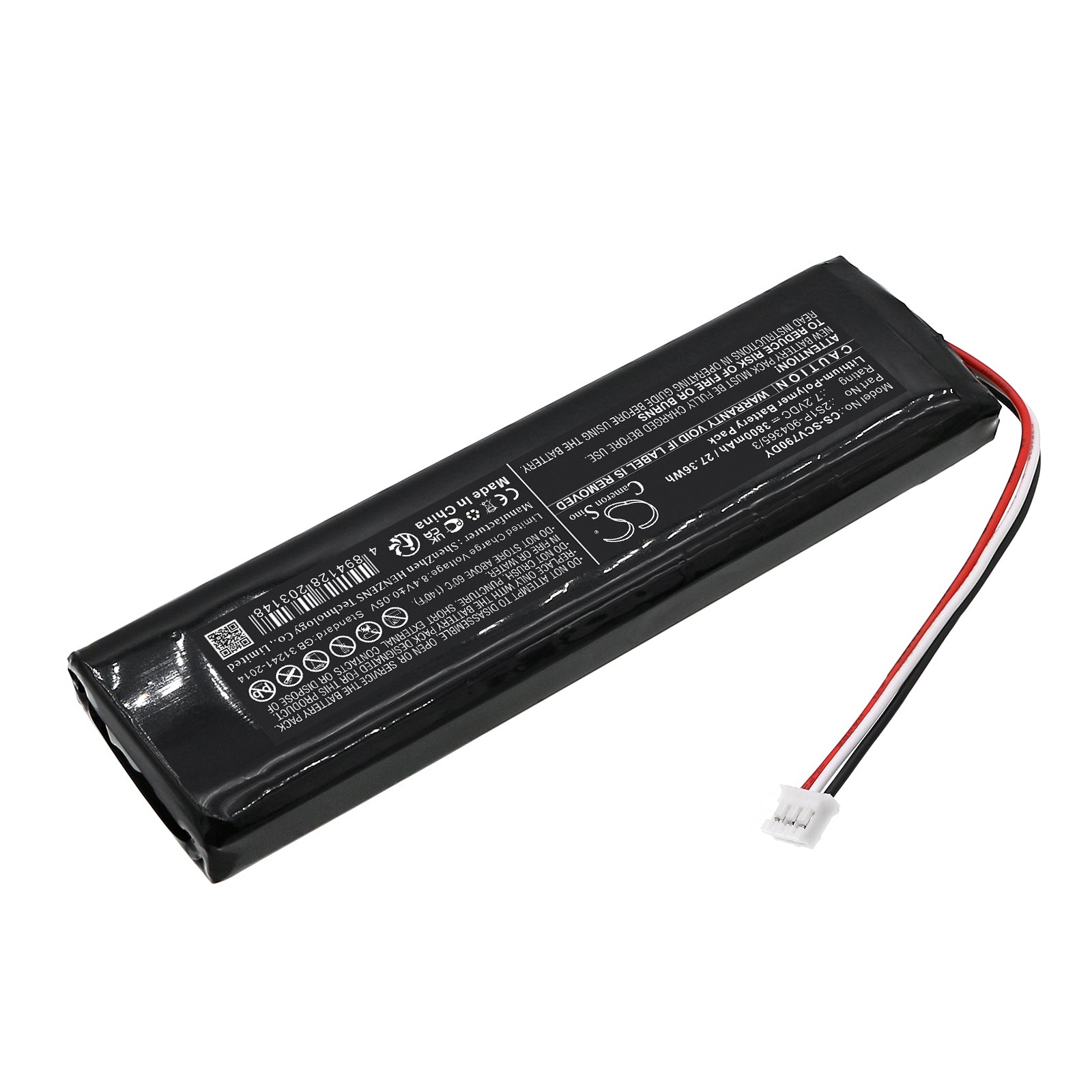 Li-Polymer, DVD Player Battery fits Sencor Spv7903t, Spv-7903t, 7.2V, 3800mAh DVD Player Cameron Sino Technology Limited