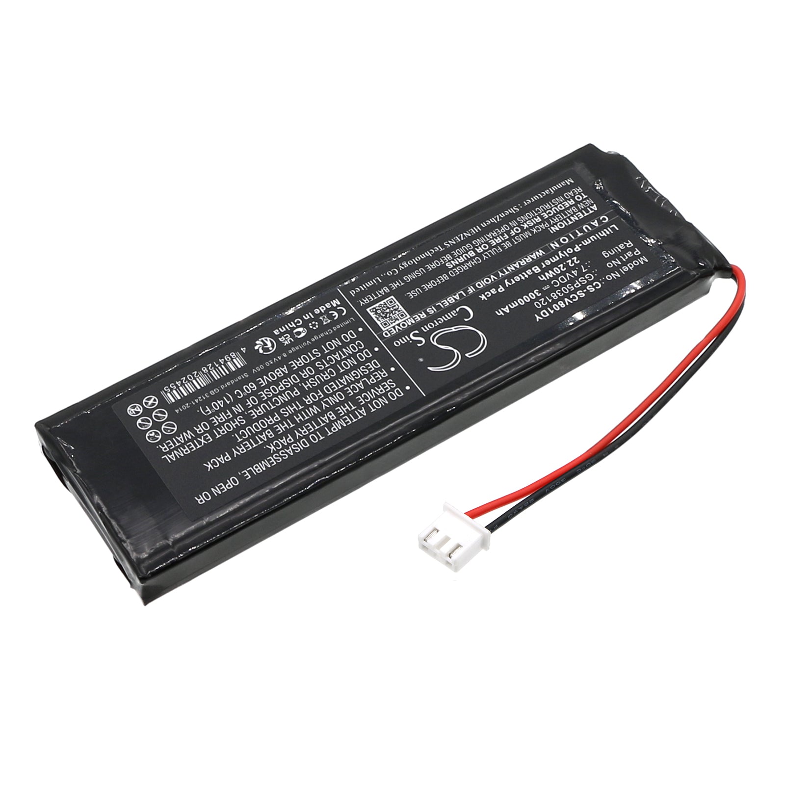 Li-Polymer, DVD Player Battery fits Sencor Spv8011t, Spv-8011t, 7.4V, 3000mAh DVD Player Cameron Sino Technology Limited
