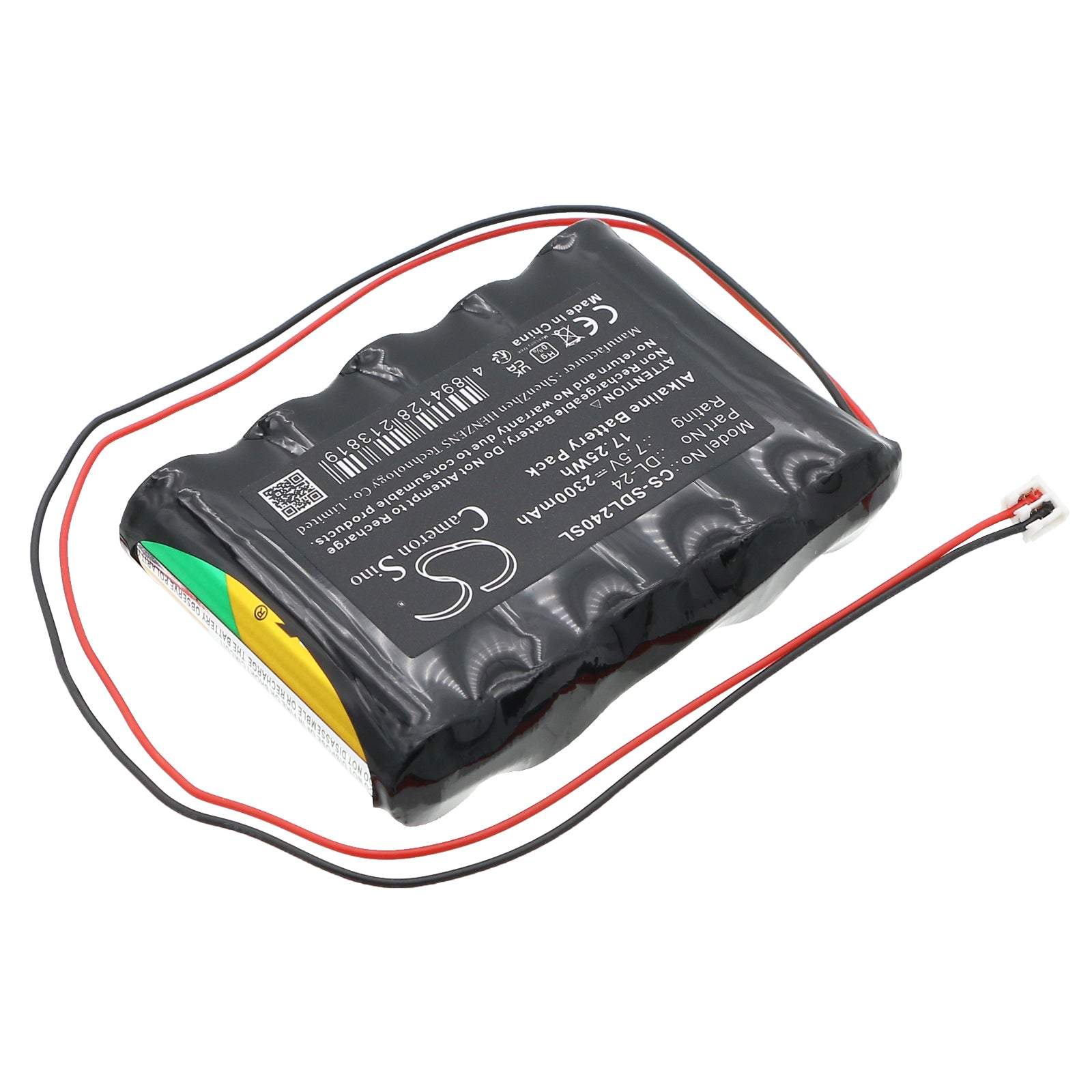 7.5V, Alkaline, 2300mAh, Battery fits DoorLock DL-24, 17.25Wh Door Lock Cameron Sino Technology Limited