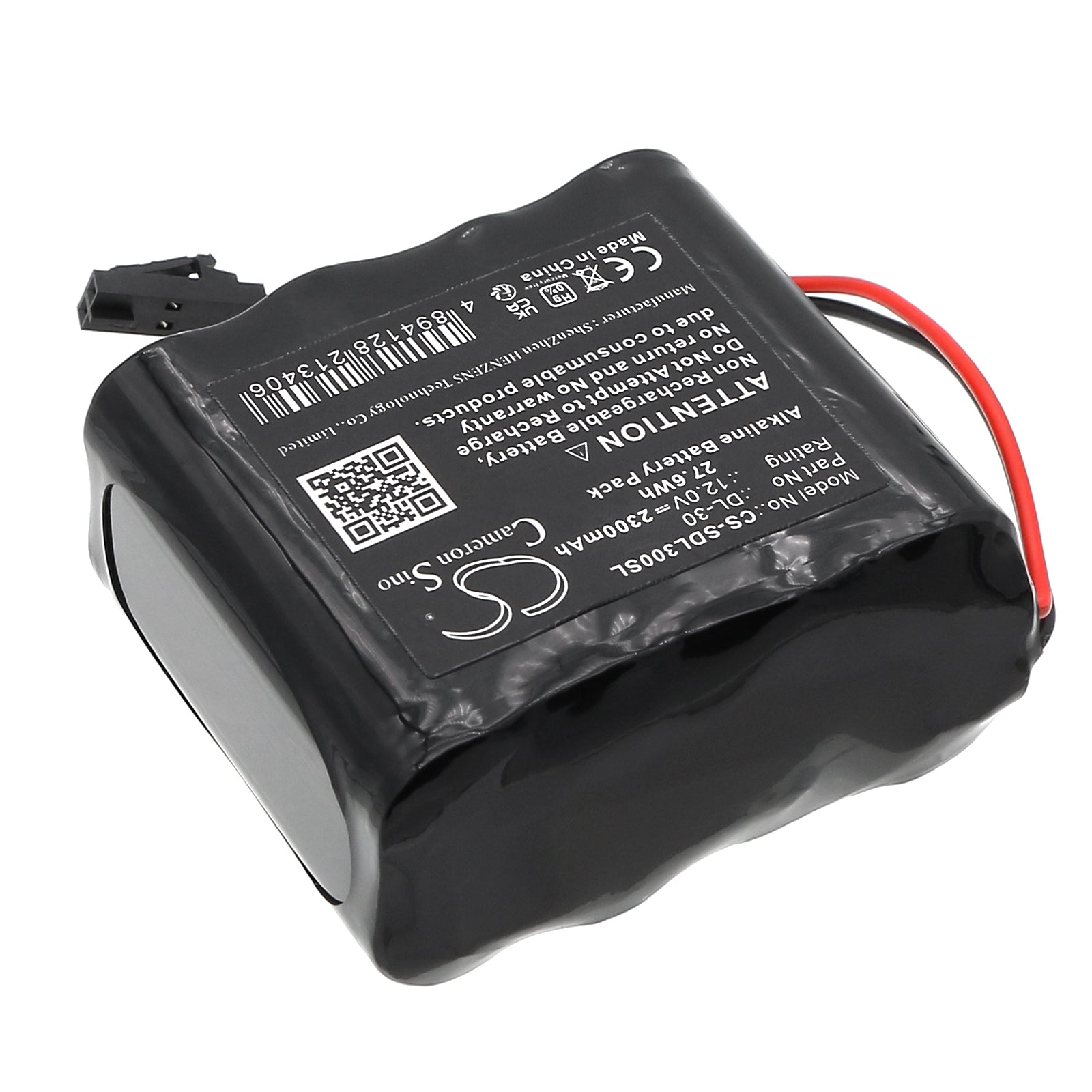 12V, Alkaline, 2300mAh, Battery fits Locknetics K380-001, 27.6Wh Door Lock Cameron Sino Technology Limited