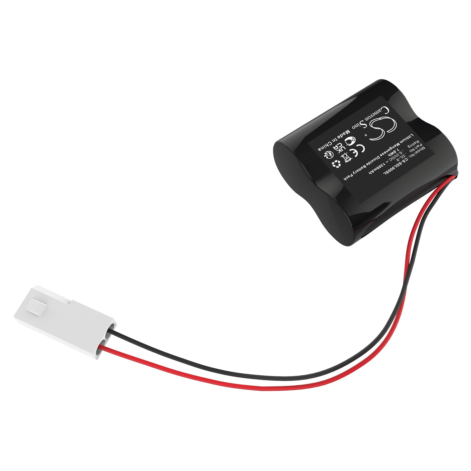 6V, Li-MnO2, 1300mAh, Battery fits Saflok 20280, 7.8Wh Door Lock Cameron Sino Technology Limited