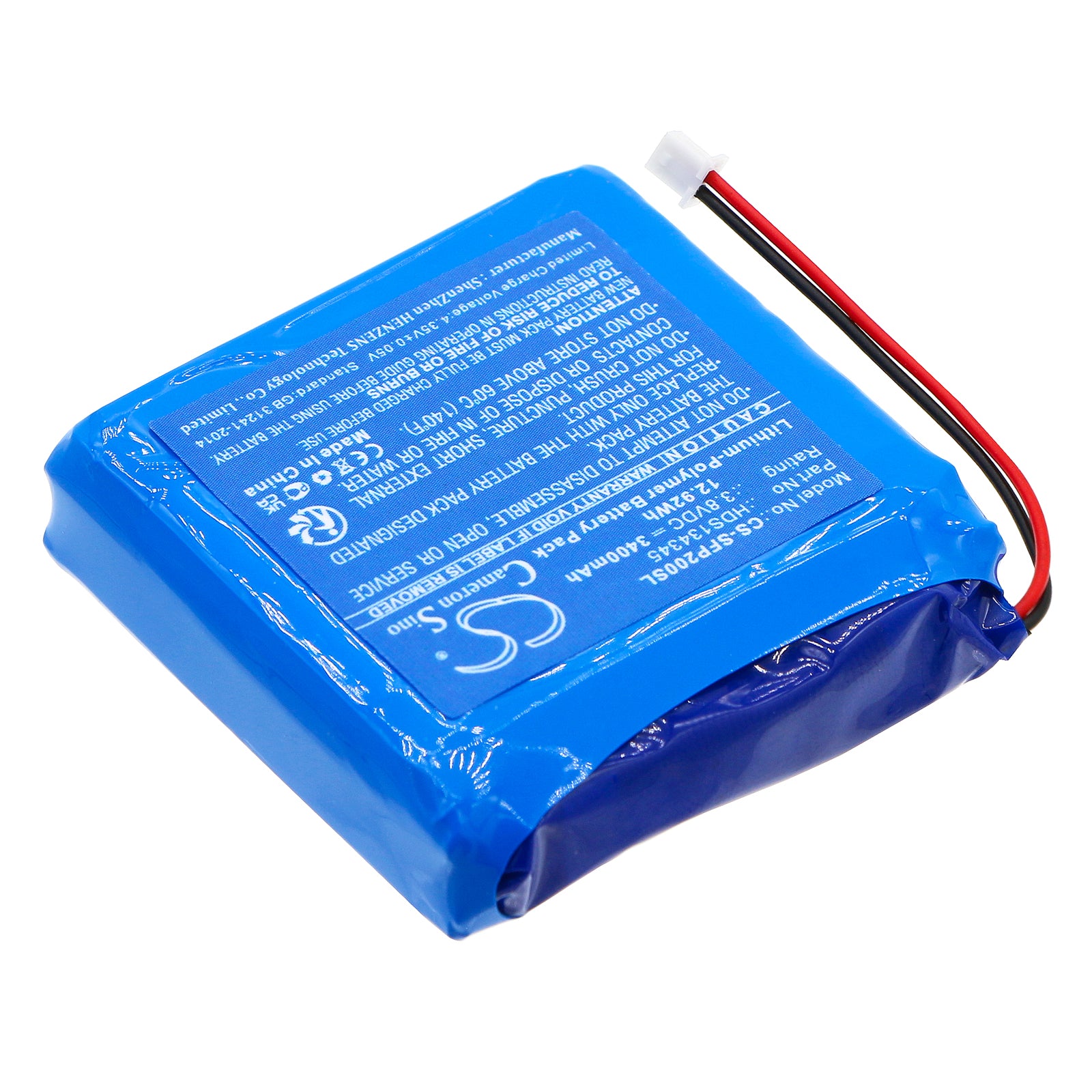 Li-Polymer, Body Camera Battery fits Safie Pocket 2, 3.8V, 3400mAh Body Camera Cameron Sino Technology Limited