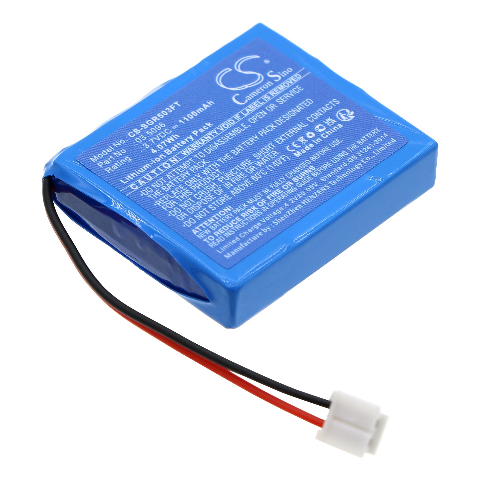 Li-ion, Flashlight Battery fits Scangrip Miniform 03.5036, 3.7V, 1100mAh Flashlight Cameron Sino Technology Limited