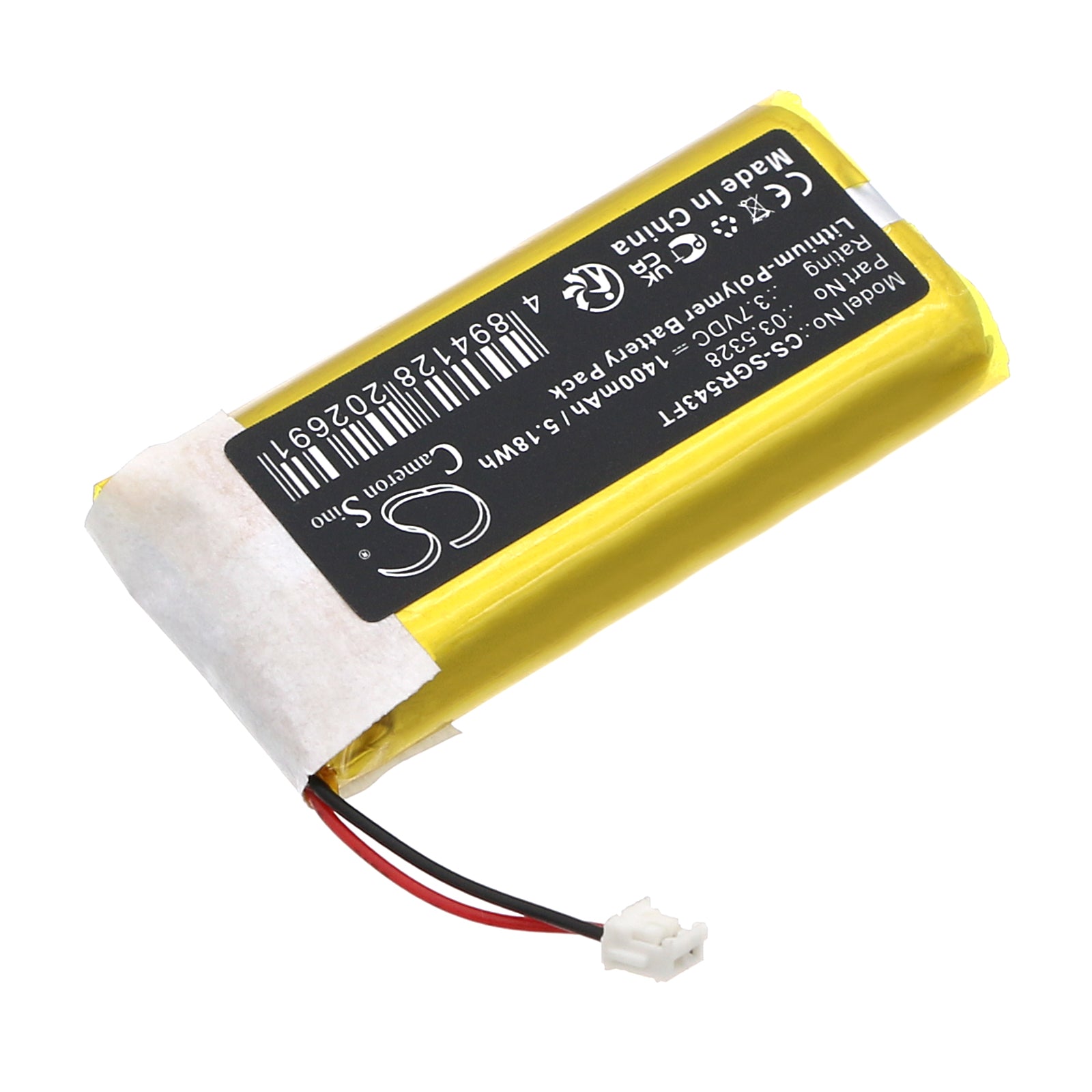 Li-Polymer, Flashlight Battery fits Scangrip 03.5026, 3.5412, 3.7V, 1400mAh Flashlight Cameron Sino Technology Limited