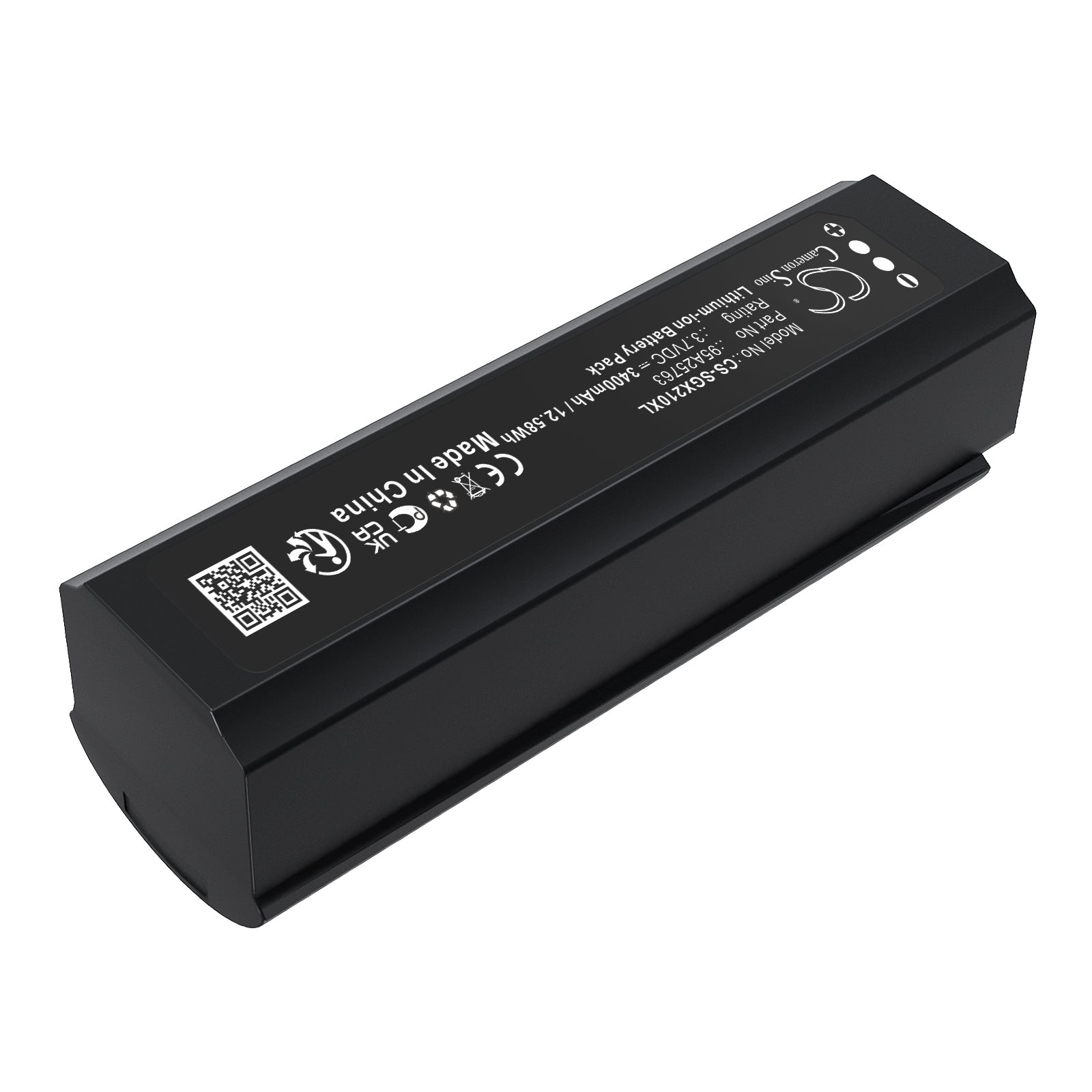 3.7V, Li-ion, 3400mAh, Battery fits Shure ADX2, ADX2 Handheld Wireless Microphone Transmitter, 12.58Wh Microphone Cameron Sino Technology Limited