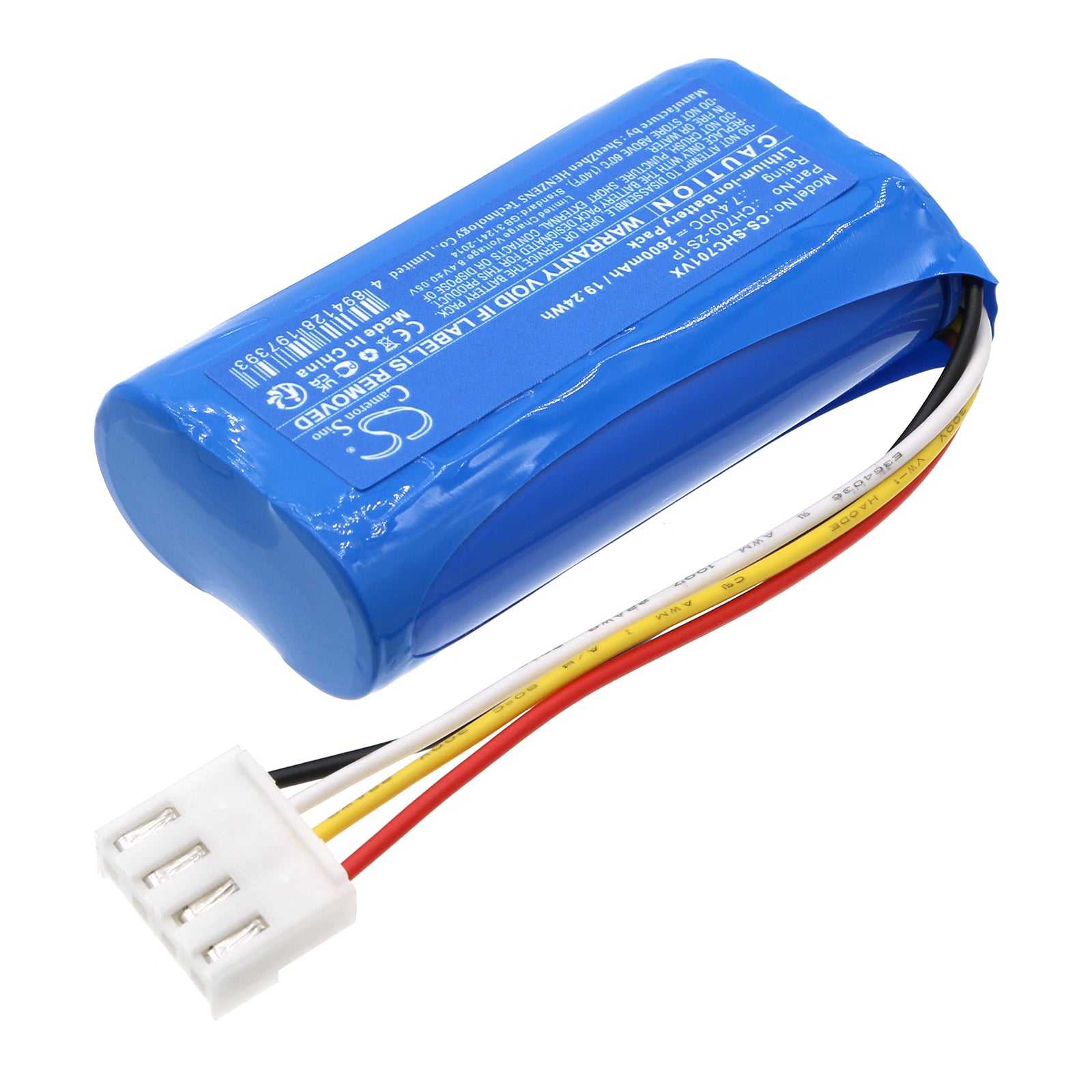 Li-ion, Vacuum Battery fits Shark Ch701, Cyclone Pet, 7.4V, 2600mAh Vacuum Cameron Sino Technology Limited
