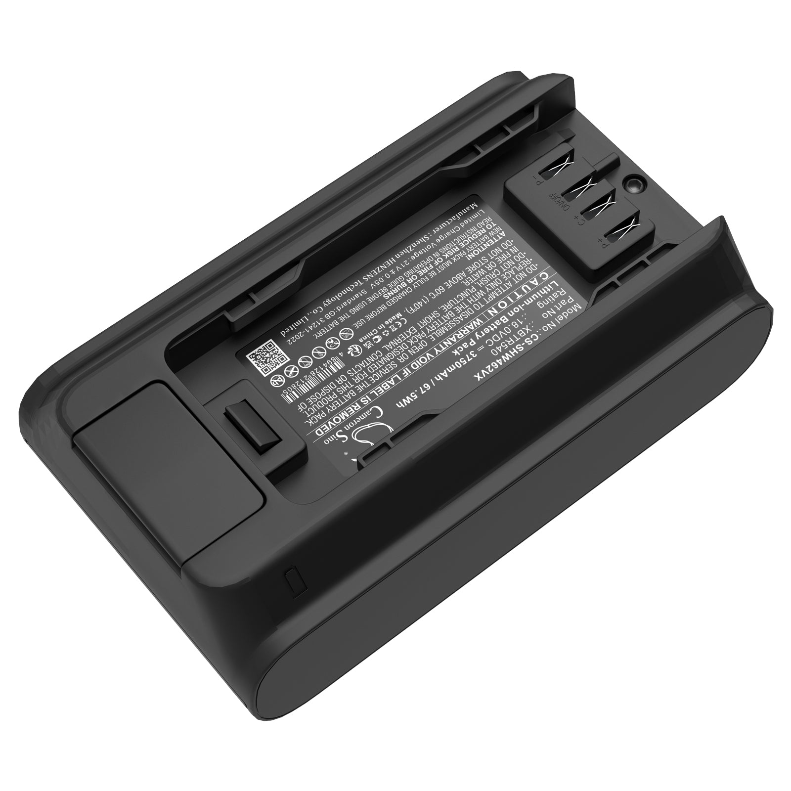 18V, Li-ion, 3750mAh, Battery fits Shark IW4624, IW4625, 67.5Wh Vacuum Cameron Sino Technology Limited