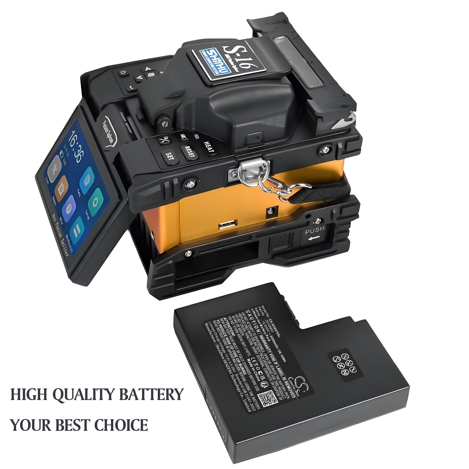 10.8V, Li-ion, 5200mAh, Battery fits Shinho S16 Fusion Splicer, X-11E Fusion Splicer, 56.16Wh Equipment, Survey, Test Cameron Sino Technology Limited