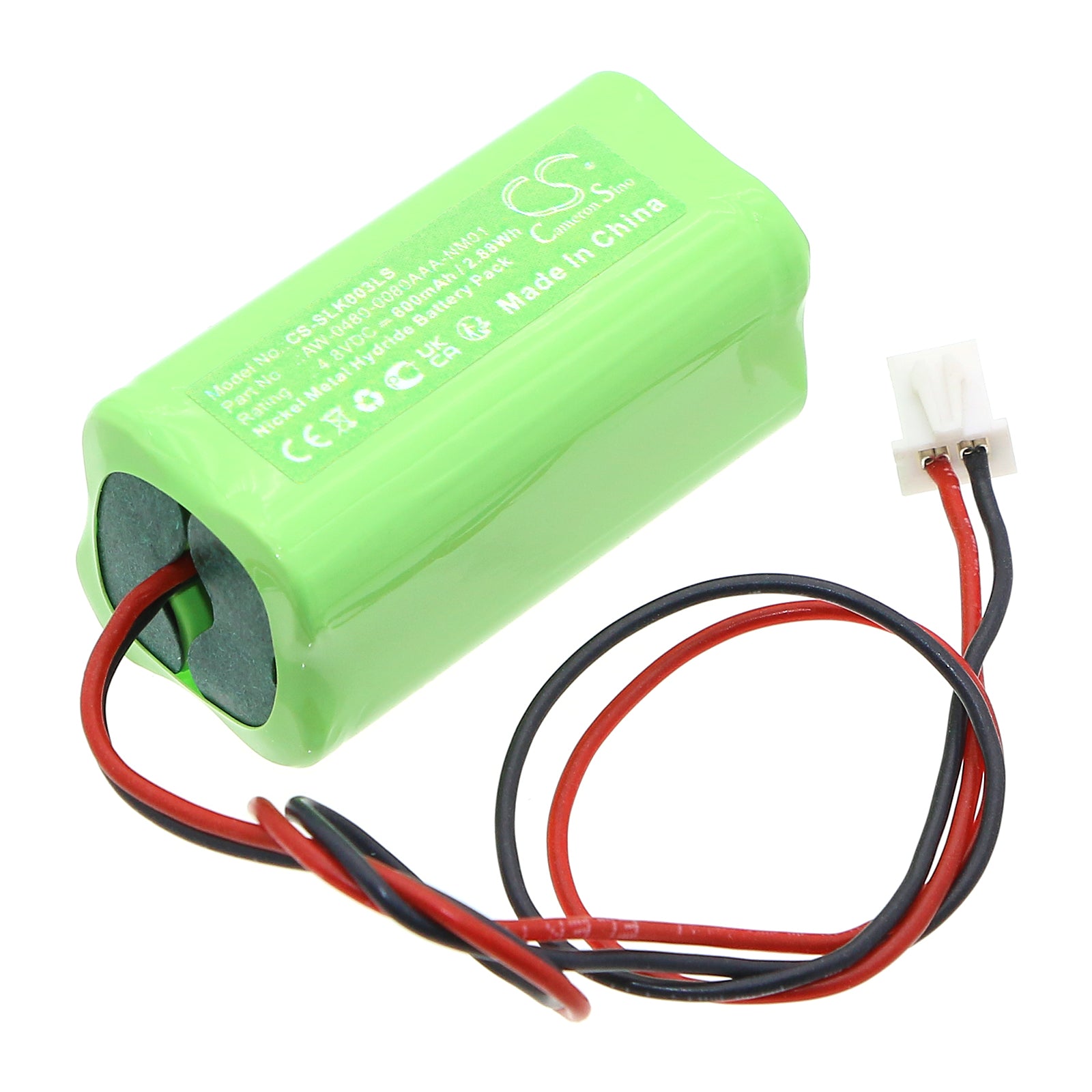 4.8V, Ni-MH, 600mAh, Battery fits Fischer NLK1U003SC, NLK2U003SC, 2.88Wh Emergency Lighting Cameron Sino Technology Limited