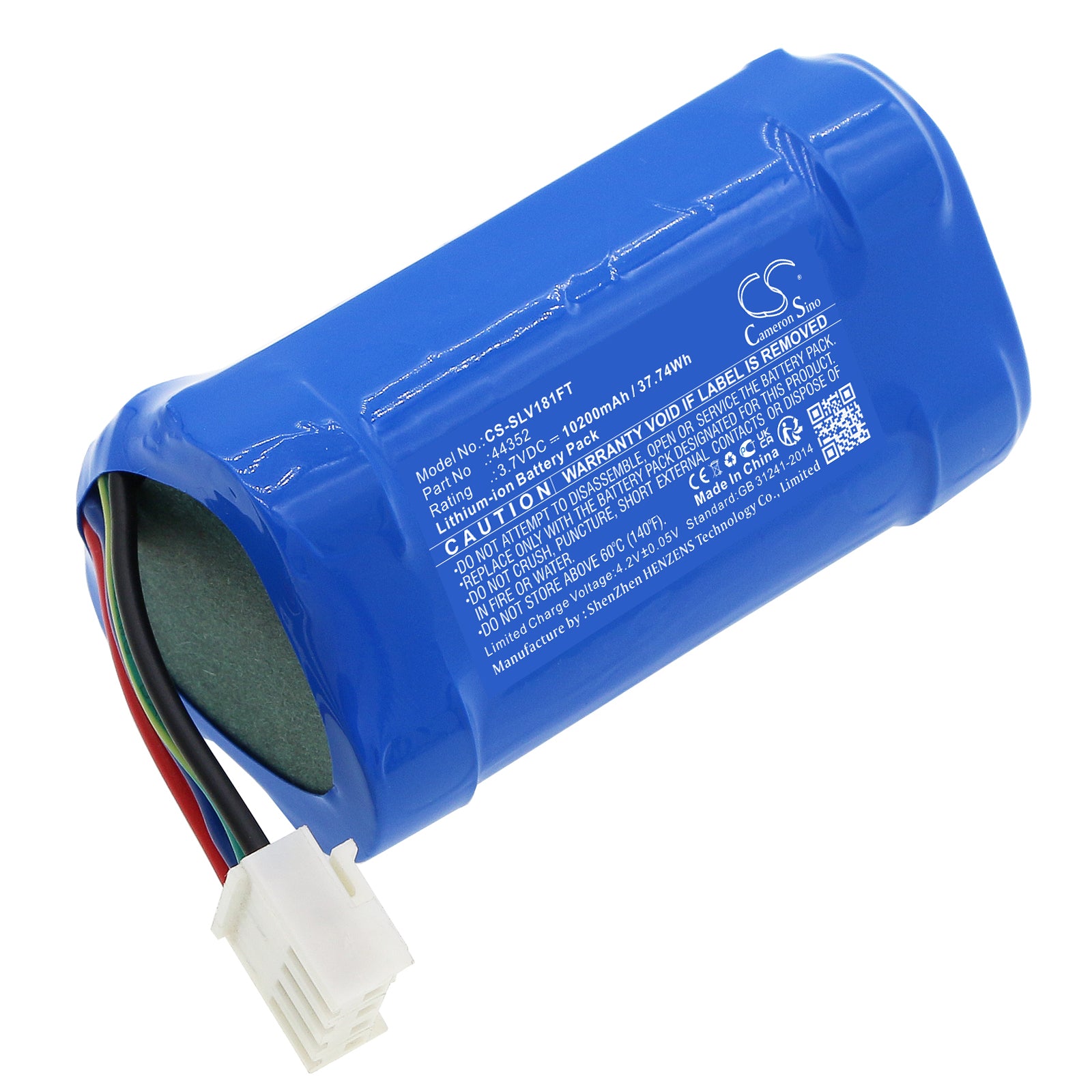 Li-ion, Flashlight Battery fits Streamlight Vulcan 180 Haz Lo, 3.7V, 10200mAh Flashlight Cameron Sino Technology Limited