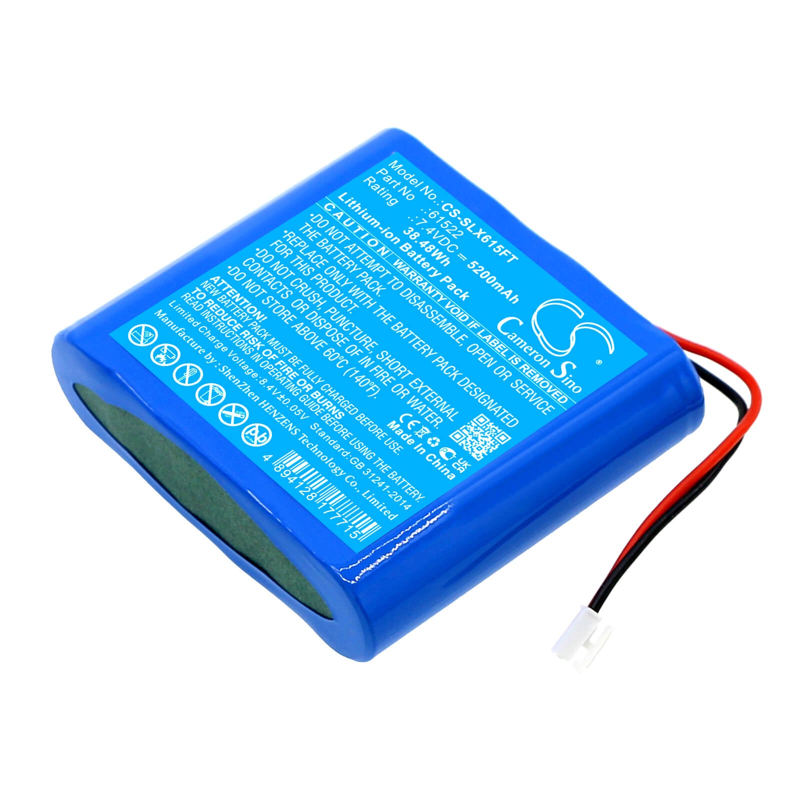 Li-ion Battery fits Streamlight, Beartrap 7.4V, 5200mAh / 38.48Wh Flashlight Cameron Sino Technology Limited
