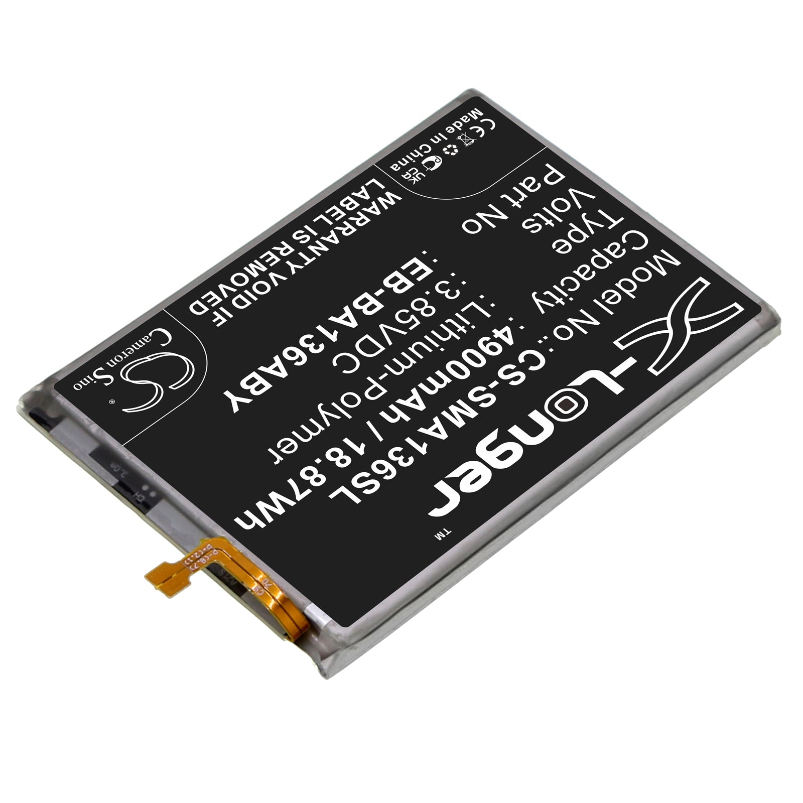 Li-Polymer, Mobile, SmartPhone Battery fits Samsung Galaxy A13 5g, Sm-a136a, 3.85V, 4900mAh Mobile & SmartPhone Cameron Sino Technology Limited