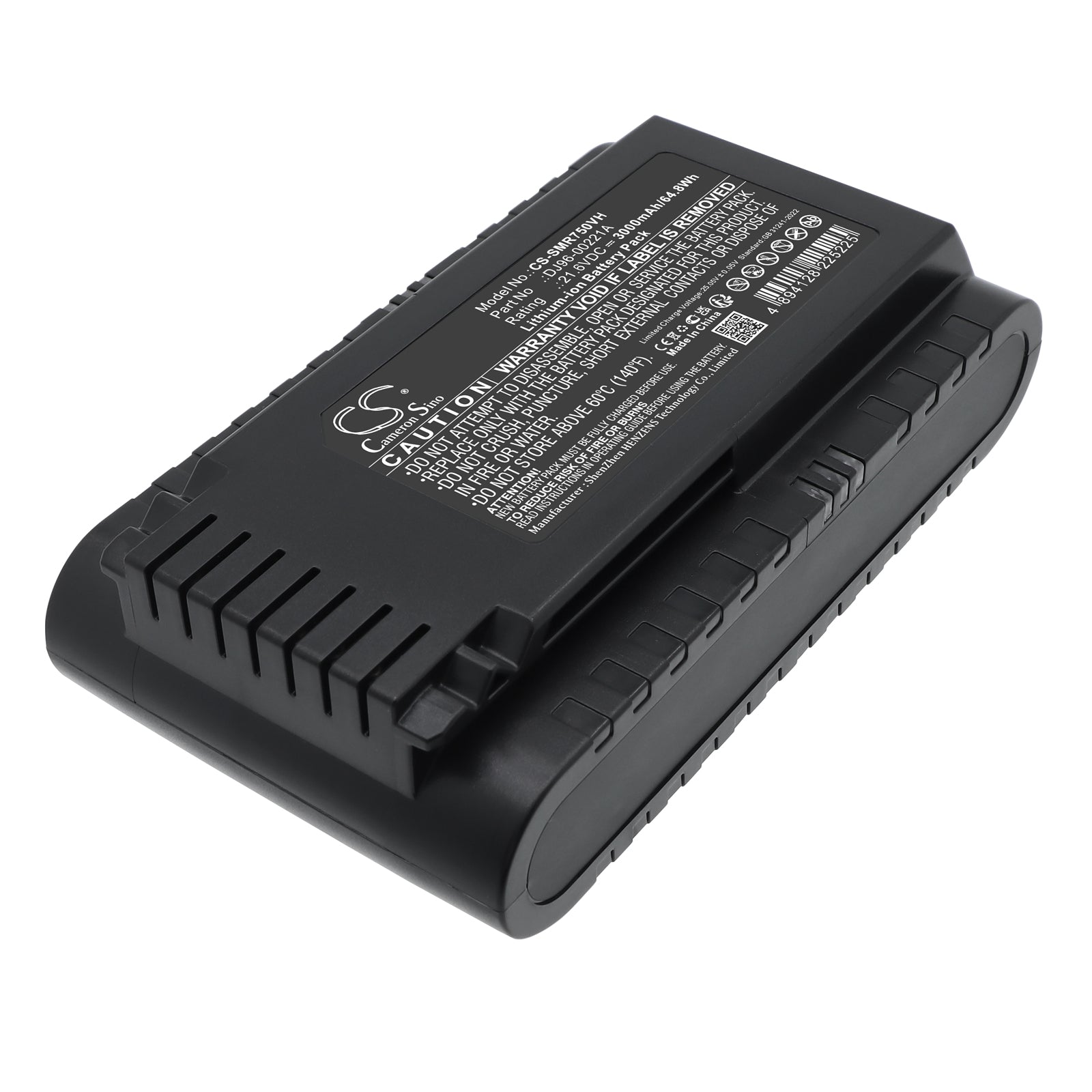 21.6V, Li-ion, 3000mAh, Battery fits Samsung DJ96-00227A, Jet 70, 64.8Wh Vacuum Cameron Sino Technology Limited