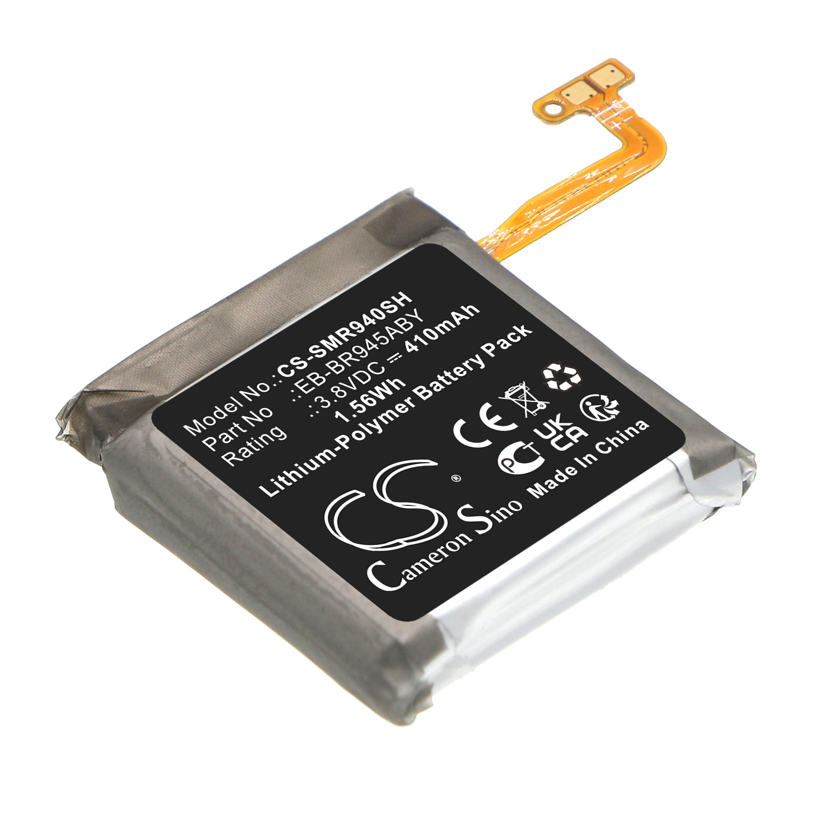 Li-Polymer, Smartwatch Battery fits Samsung Galaxy Watch 6 44mm, Sm-r940, 3.8V, 410mAh Smartwatch Cameron Sino Technology Limited