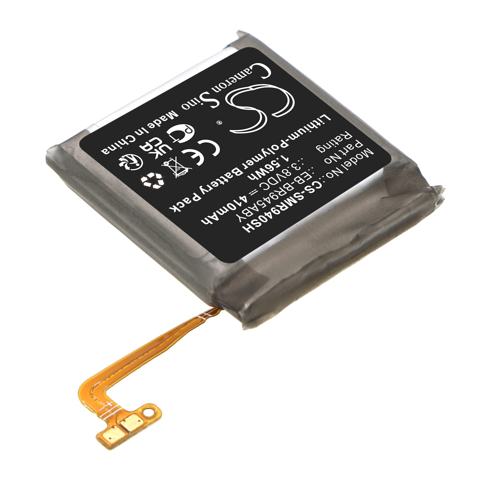 Li-Polymer, Smartwatch Battery fits Samsung Galaxy Watch 6 44mm, Sm-r940, 3.8V, 410mAh Smartwatch Cameron Sino Technology Limited