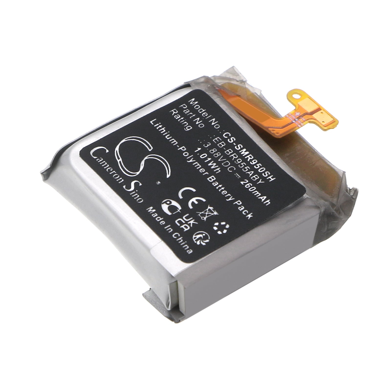 Li-Polymer, Smartwatch Battery fits Samsung Galaxy Watch 6 Classic 43mm, Sm-r950, 3.88V, 260mAh Smartwatch Cameron Sino Technology Limited