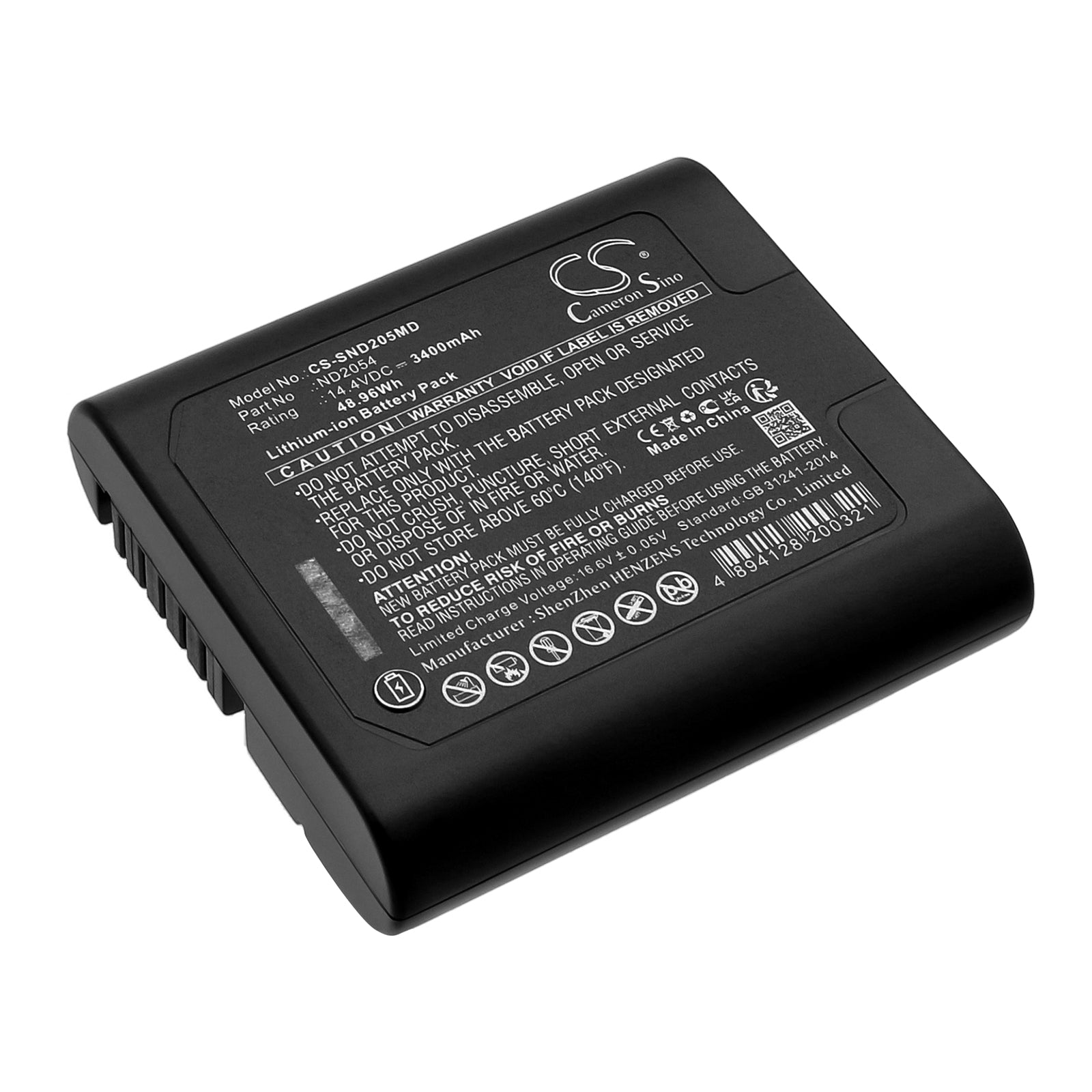 Li-ion, Medical Battery fits Ppc Z1, Breas Hd60-7050, 14.4V, 3400mAh Medical Cameron Sino Technology Limited