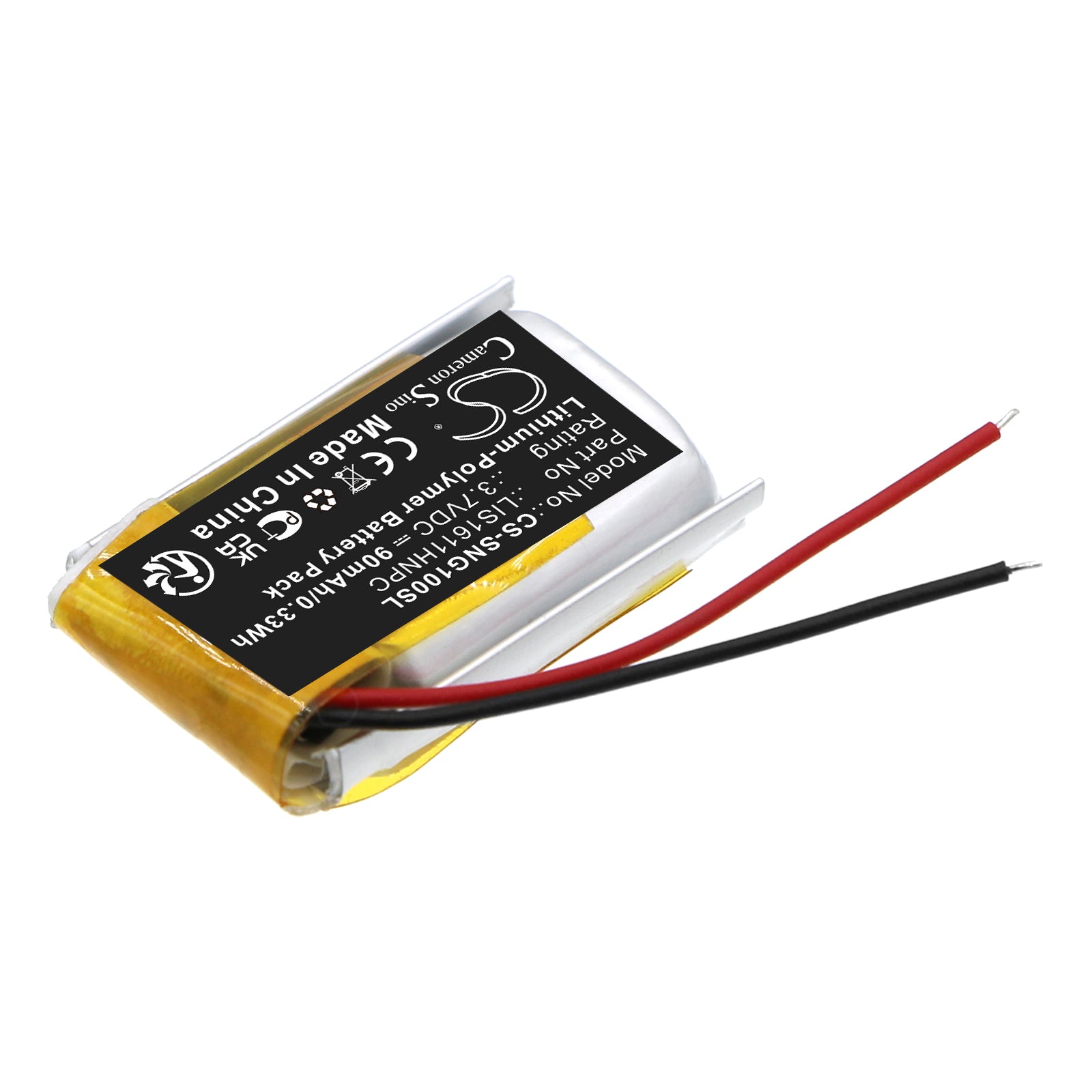 Li-Polymer, 3D Glasses Battery fits Sony Cech-zeg1u, Playstation Ps3 3d Glasses, 3.7V, 90mAh 3D Glasses Cameron Sino Technology Limited